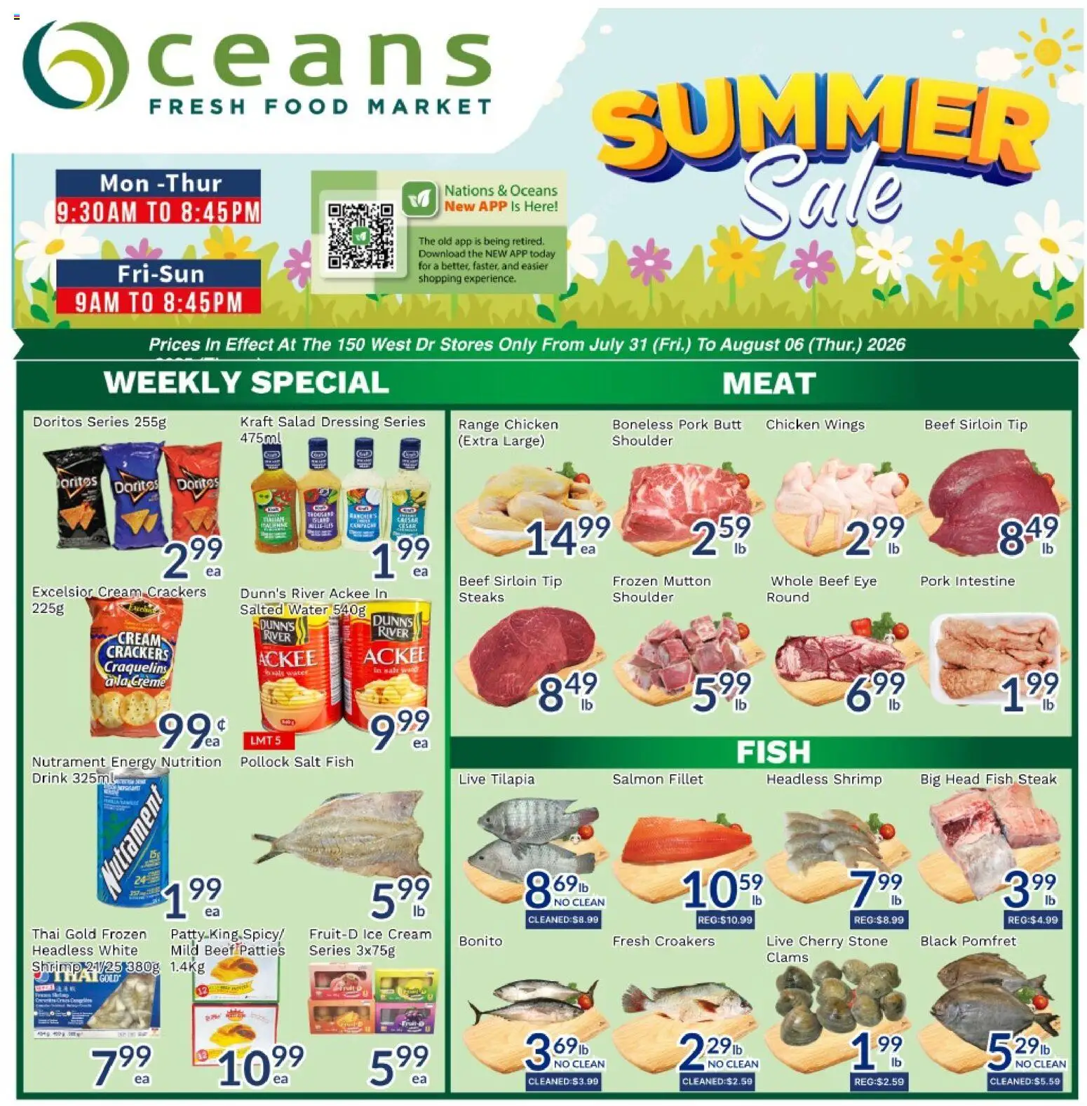 Preview of leaflet Oceans weekly flyer - Brampton from shop Oceans is valid from Jul 31, 2026