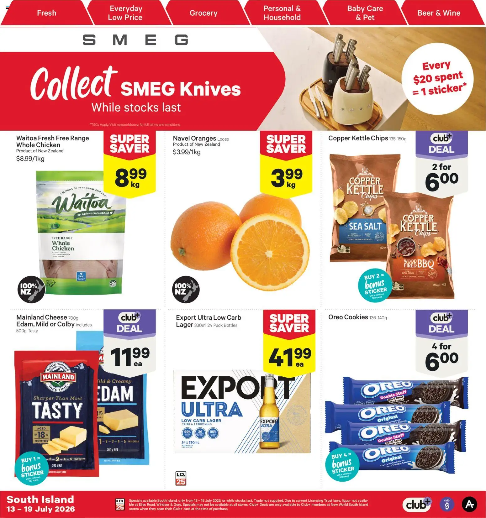 Preview of catalogue New World South Island catalogue from shop New World valid 13 Jul 2026