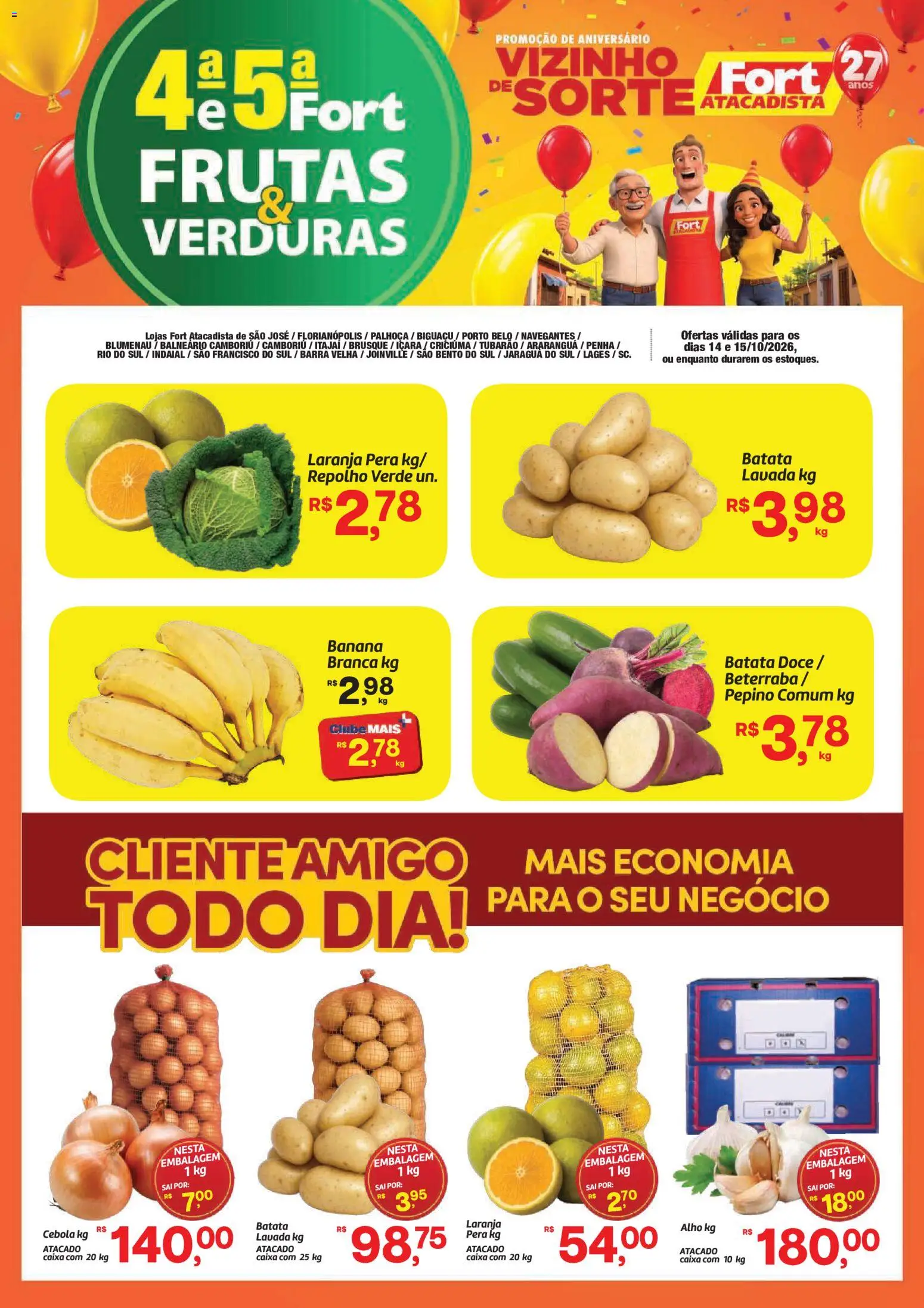 Pré-Visualização do folheto "Fort Atacadista ofertas Frutas, Verduras" da loja Fort Atacadista válido a partir de 14/10/2026