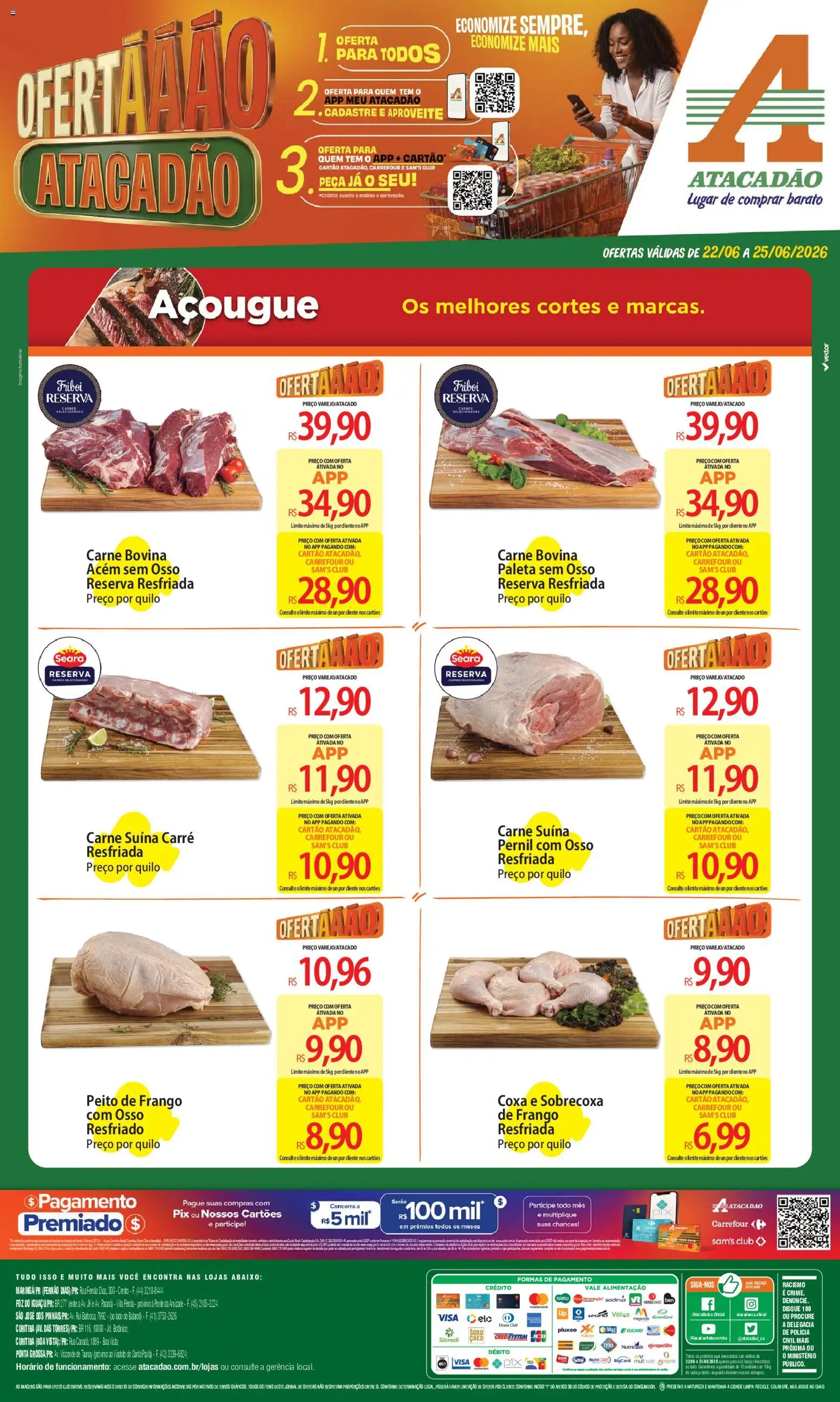 Pré-Visualização do folheto "Atacadão ofertas - PR" da loja Atacadão válido a partir de 22/06/2026