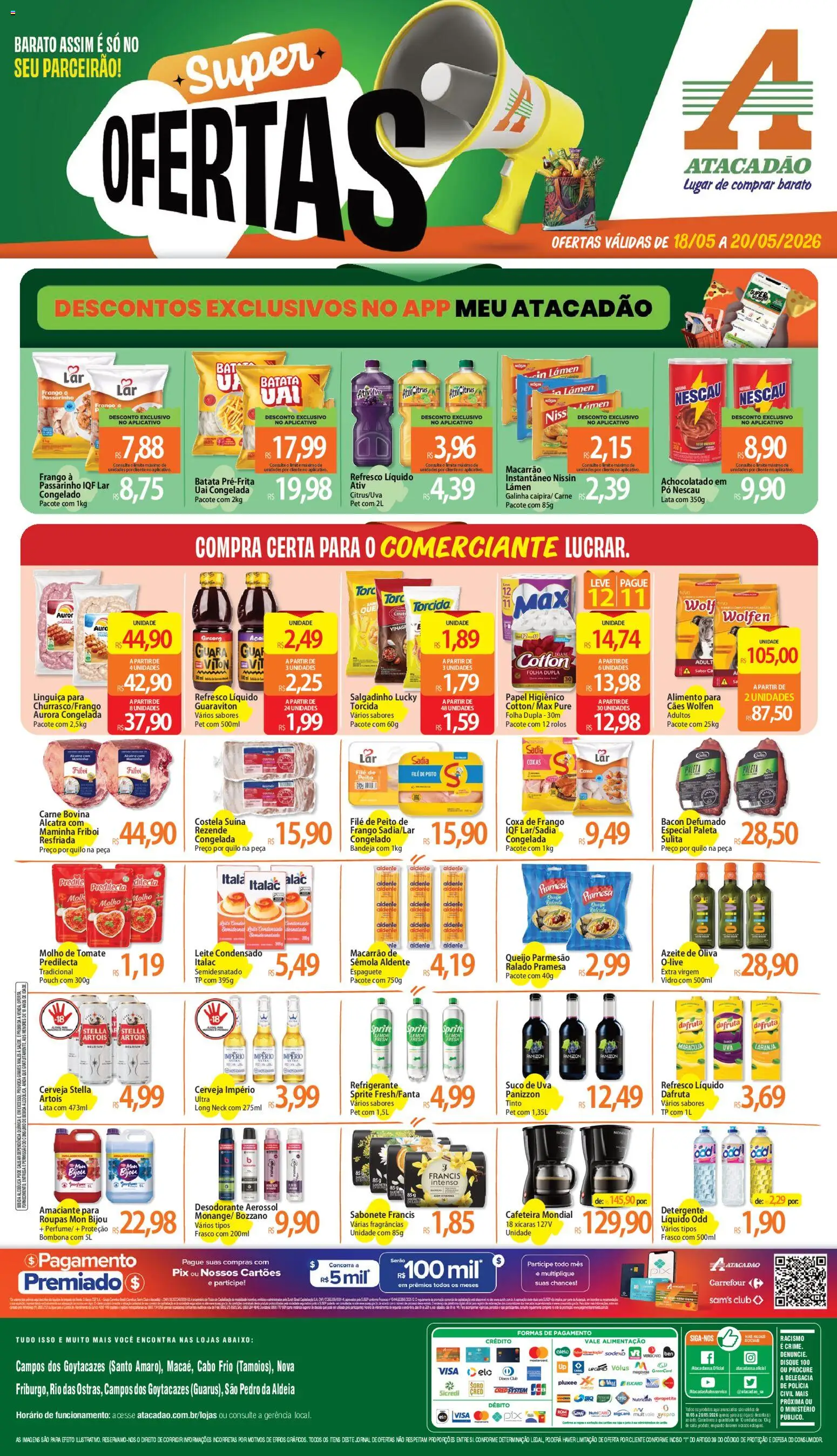 Pré-Visualização do folheto "Atacadão ofertas - RJ" da loja Atacadão válido a partir de 18/05/2026