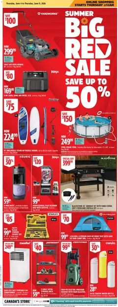 Un aperçu du dépliant Canadian Tire - Summer Big Red Sale du magasin Canadian Tire est valide à partir 4 juin 2026