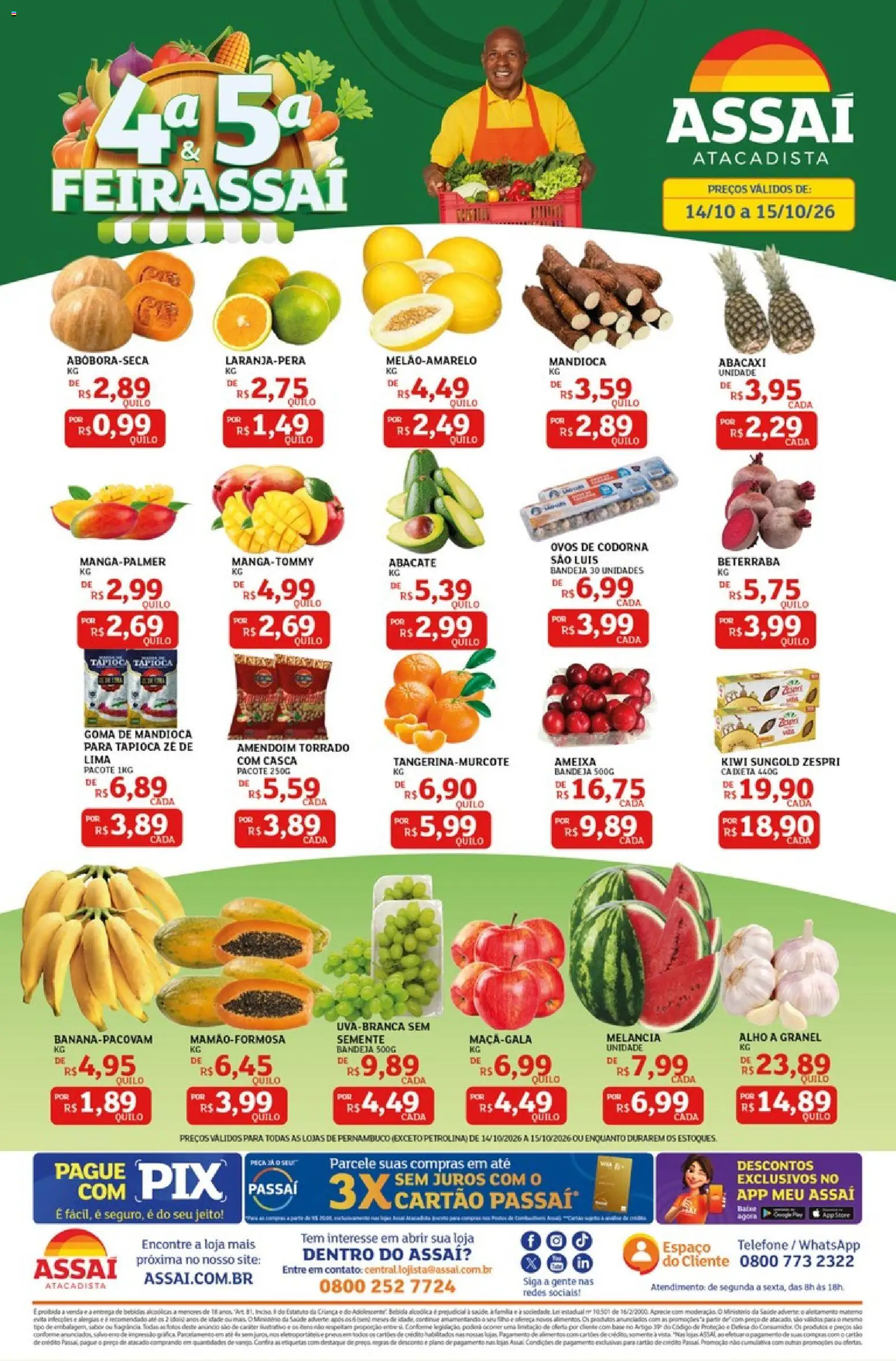 Pré-Visualização do folheto "Assaí Atacadista ofertas - PE" da loja Assaí Atacadista válido a partir de 14/10/2026