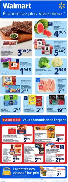 Un aperçu du dépliant Walmart circulaire du magasin Walmart est valide à partir 27 août 2026