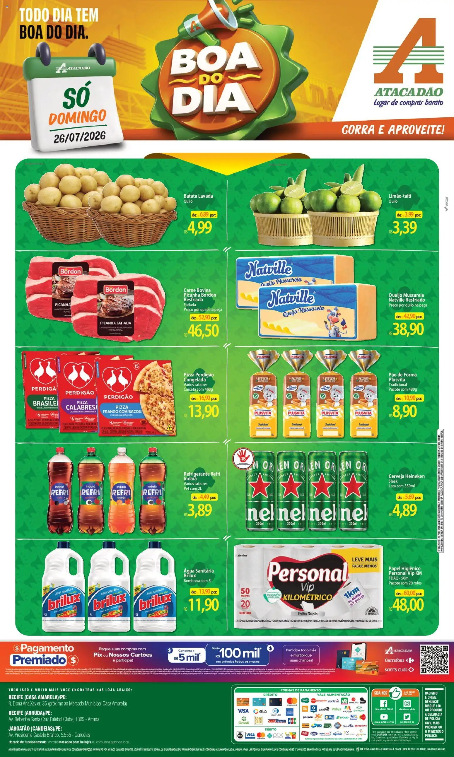 Pré-Visualização do folheto "Atacadão ofertas - PE" da loja Atacadão válido a partir de 26/07/2026