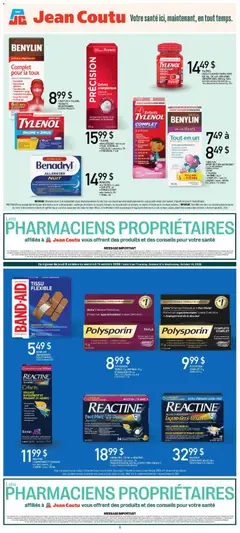 Preview of leaflet Jean Coutu circulaire - Encart Pharmacien from shop Jean Coutu is valid from Oct 08, 2026