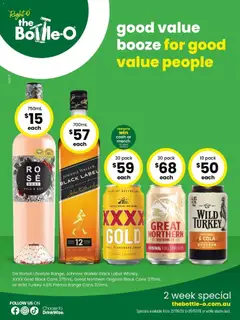 Preview of catalogue Good Value Booze, For Good Value People 22/06 from shop The Bottle-O valid 21/06/2026