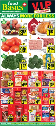Preview of leaflet Food Basics weekly flyer / circulaire from shop Food Basics is valid from Aug 20, 2026