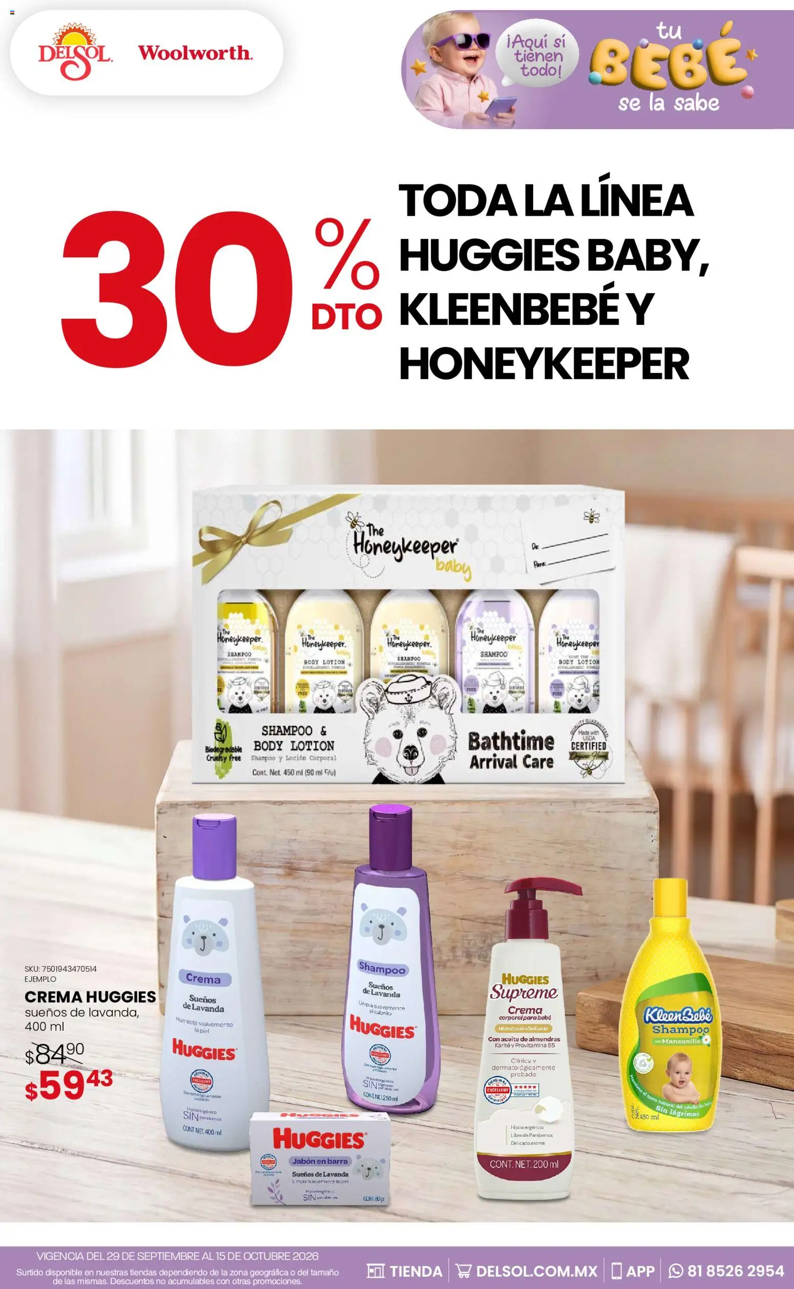Vista previa las ofertas de la tienda Del Sol y Woolworth - Del Sol y Woolworth catálogo desde el 29/09/2026 - Shampoo, Crema, Aceite, Jabón, Almendras, Barra, Loción, Loción corporal