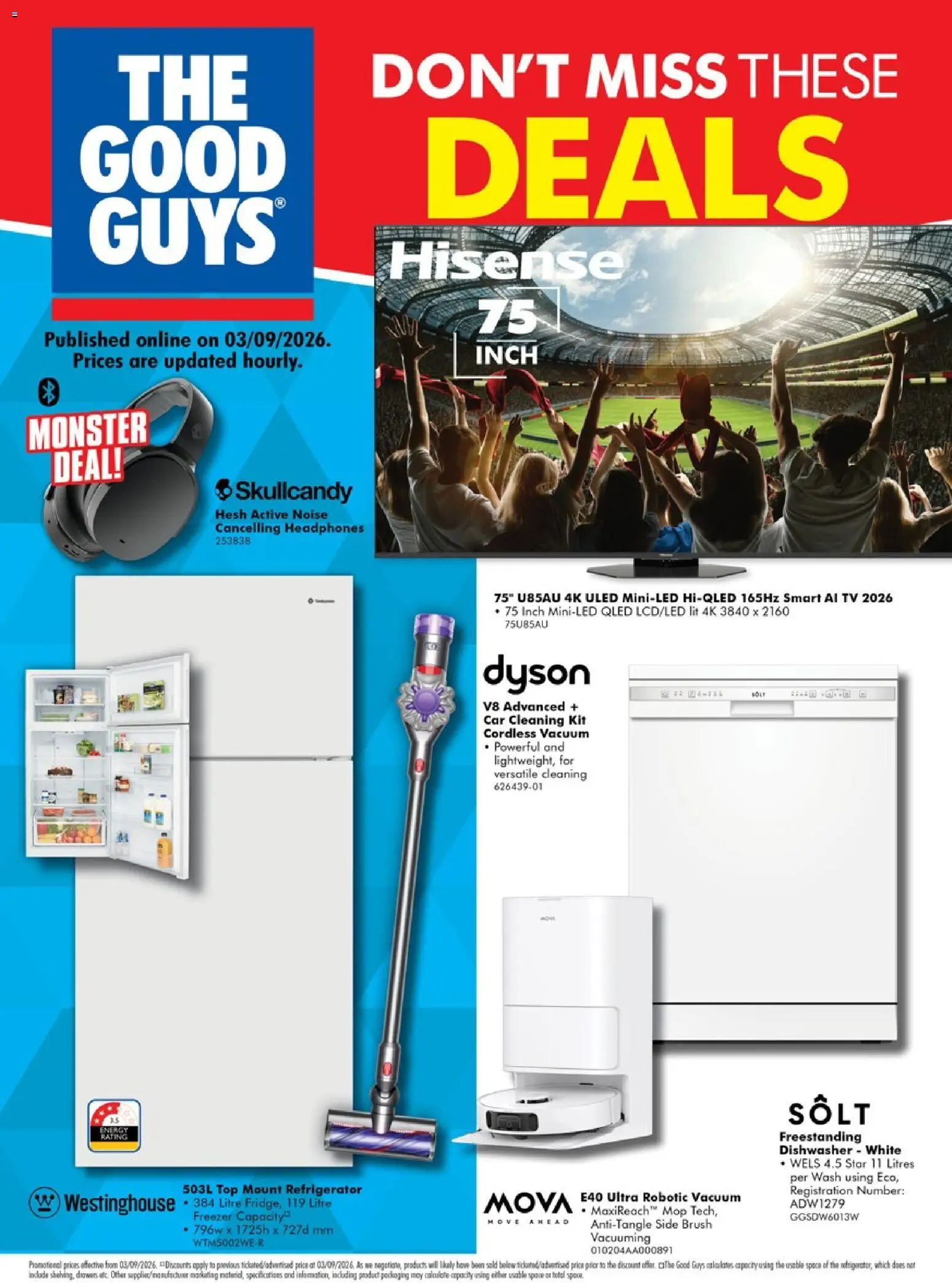 Preview of catalogue The Good Guys Don't Miss These Deals from shop The Good Guys valid 03/09/2026