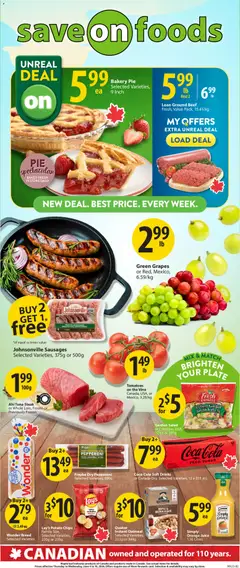 Un aperçu du dépliant Save on foods weekly flyer / circulaire du magasin Save on foods est valide à partir 4 juin 2026