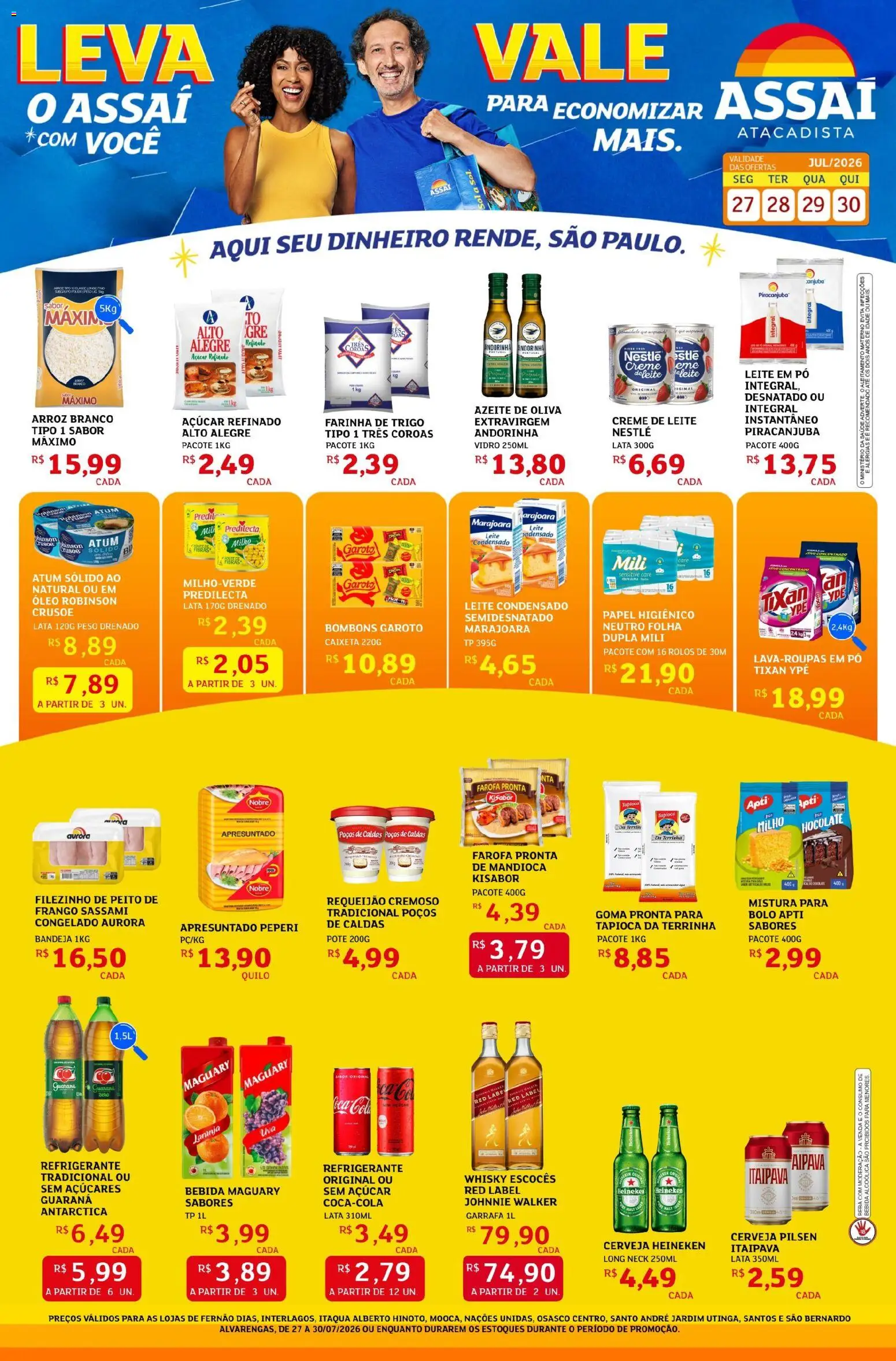 Pré-Visualização do folheto "Assaí Atacadista ofertas - SP" da loja Assaí Atacadista válido a partir de 27/07/2026