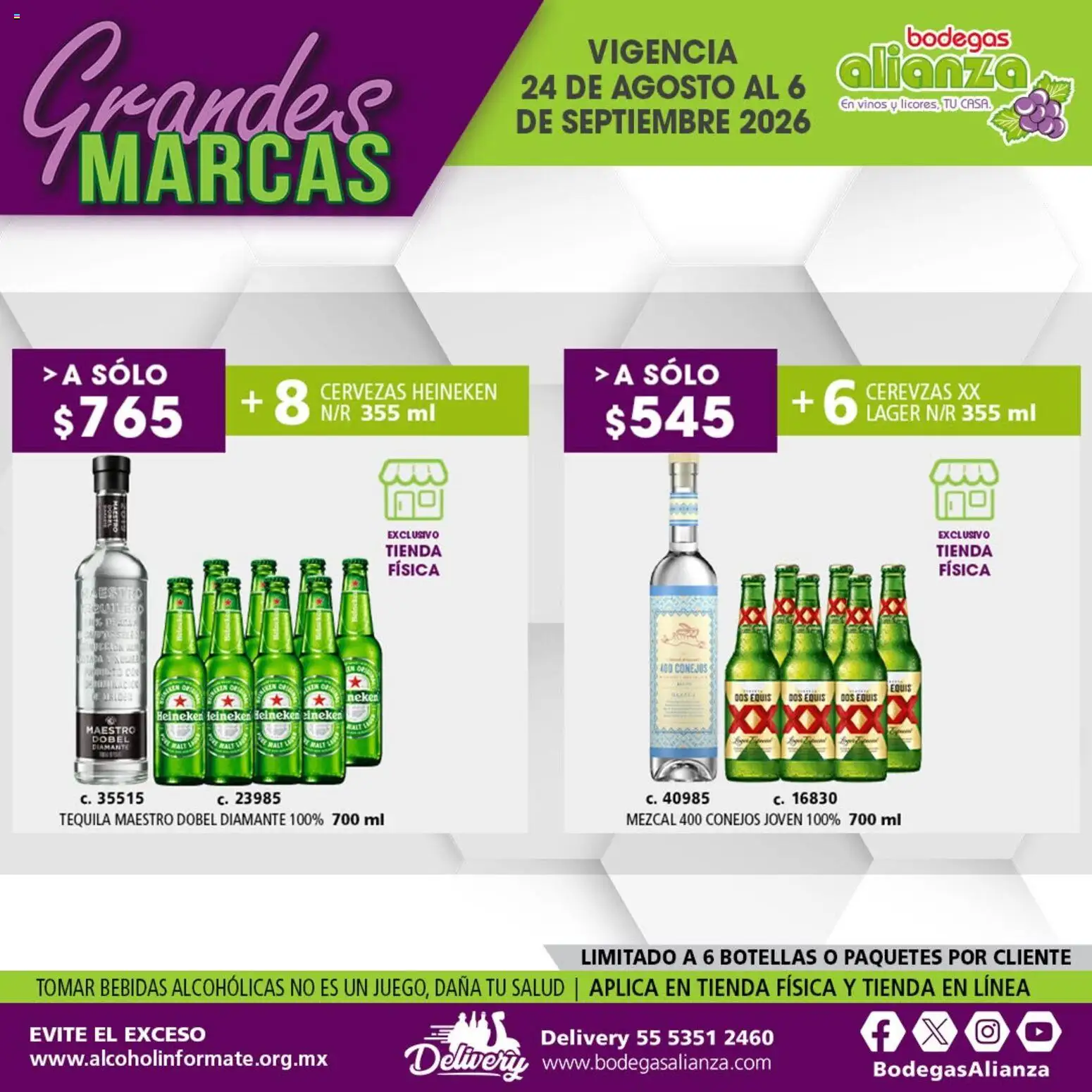 Vista previa las ofertas de la tienda Bodegas Alianza - Bodegas Alianza catálogo Grandes Marcas desde el 24/08/2026 