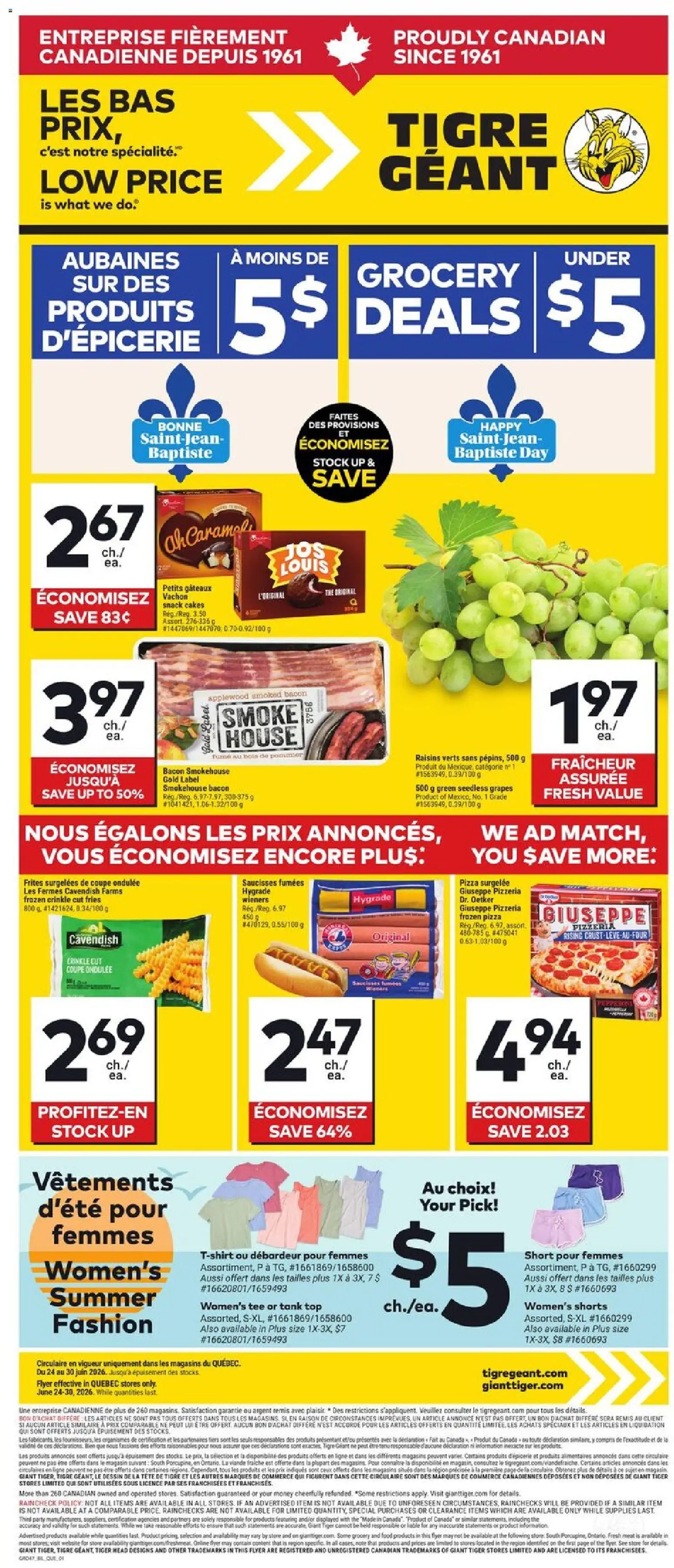 Preview of leaflet Giant Tiger weekly flyer / circulaire from shop Giant Tiger is valid from Jun 24, 2026