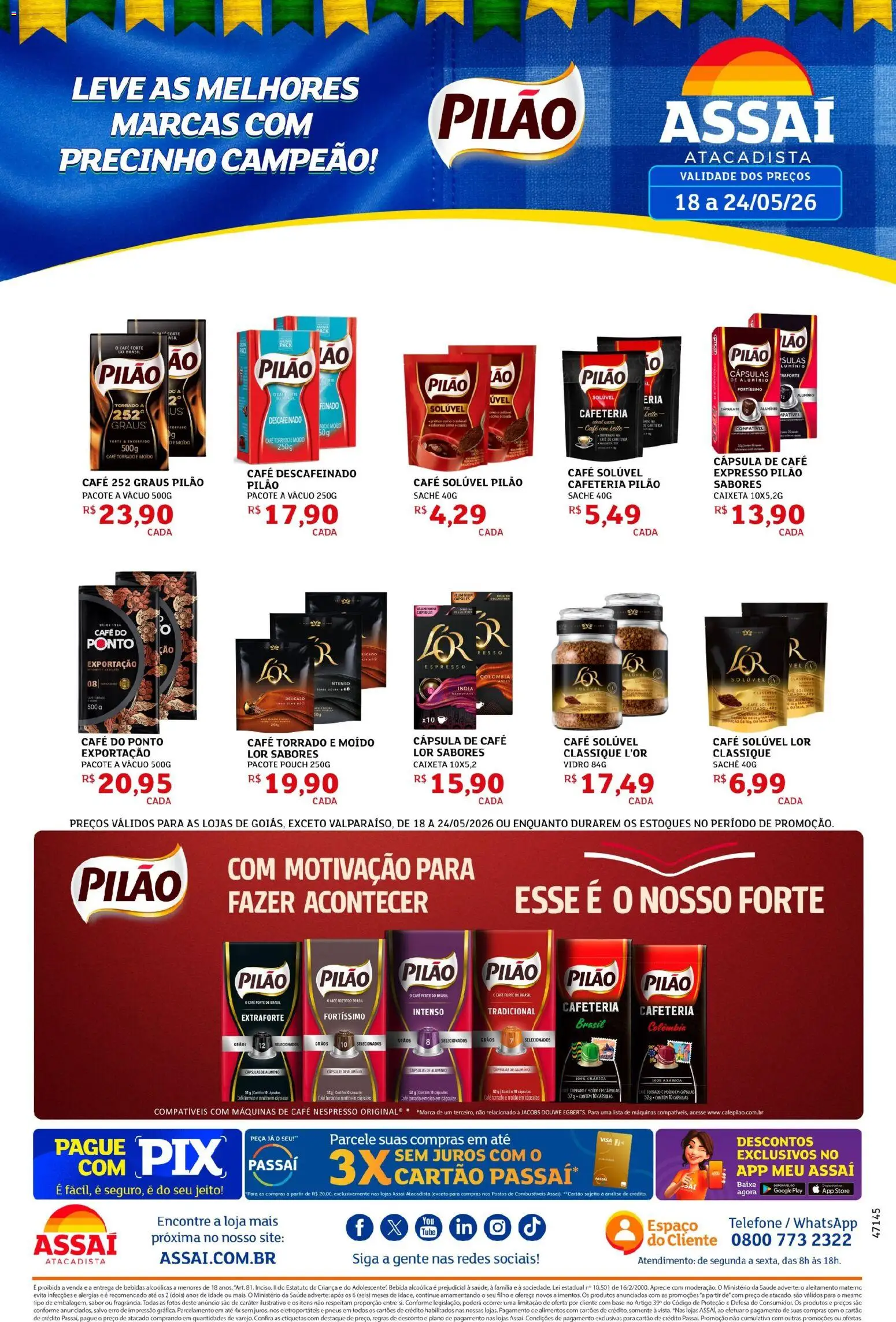 Pré-Visualização do folheto "Assaí Atacadista ofertas - GO" da loja Assaí Atacadista válido a partir de 18/05/2026
