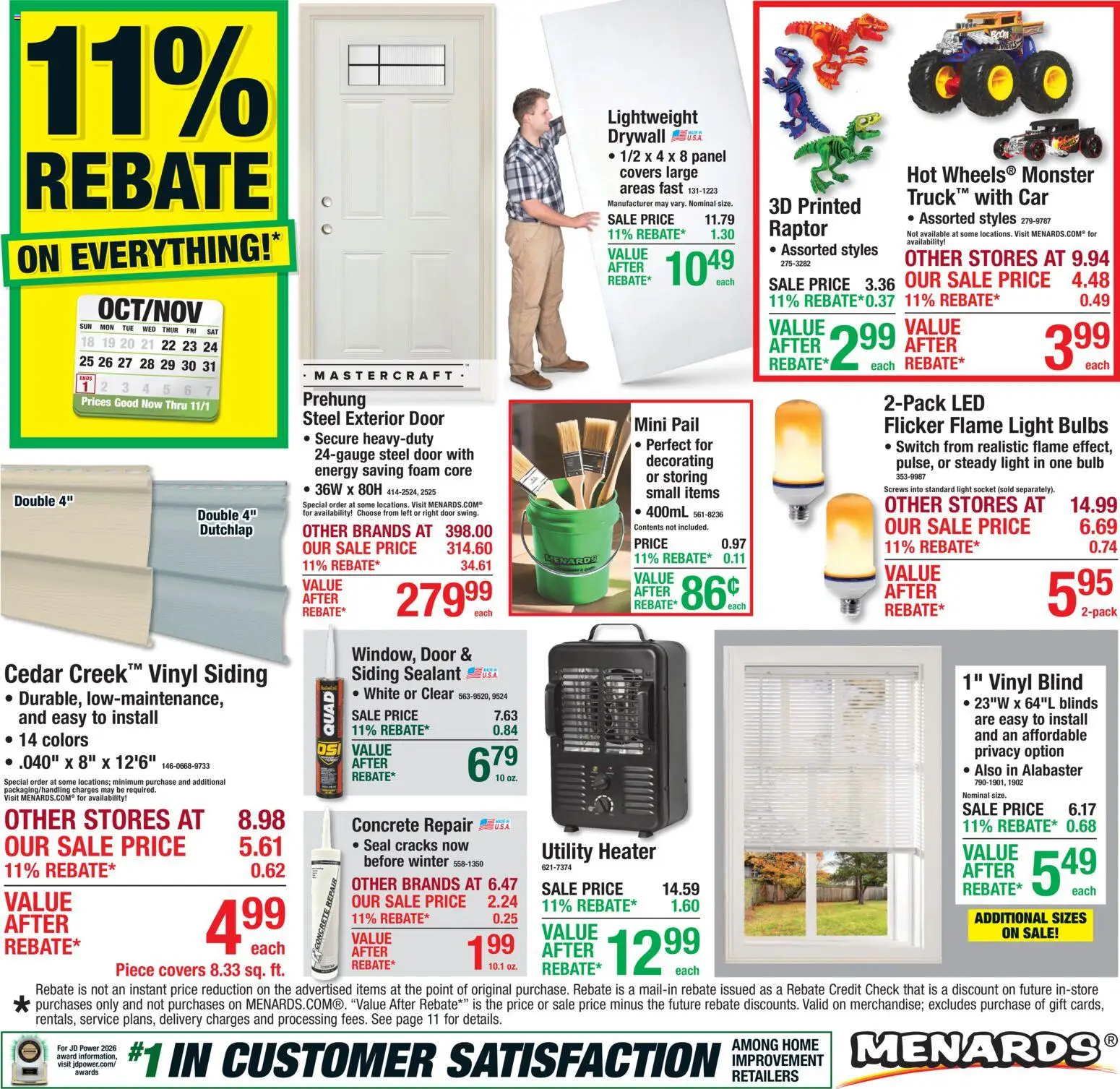 Ad Preview of Menards Menards Weekly Ad from 10/22/2026