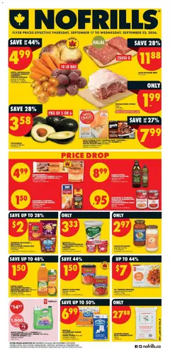 Un aperçu du dépliant No Frills weekly flyer - AB du magasin No Frills est valide à partir 17 sept. 2026