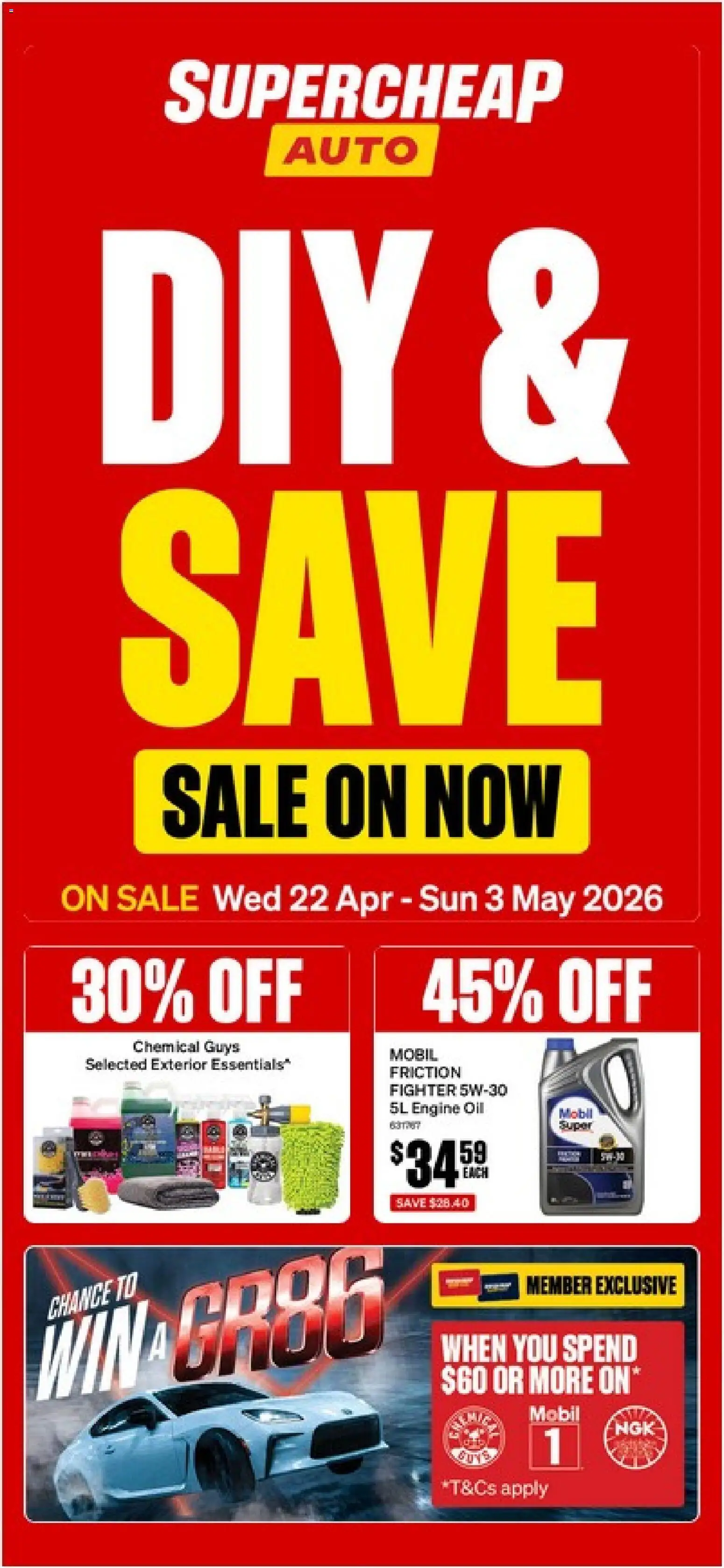 Preview of catalogue Supercheap Auto catalogue from shop Supercheap Auto valid 22/04/2026 - Oil