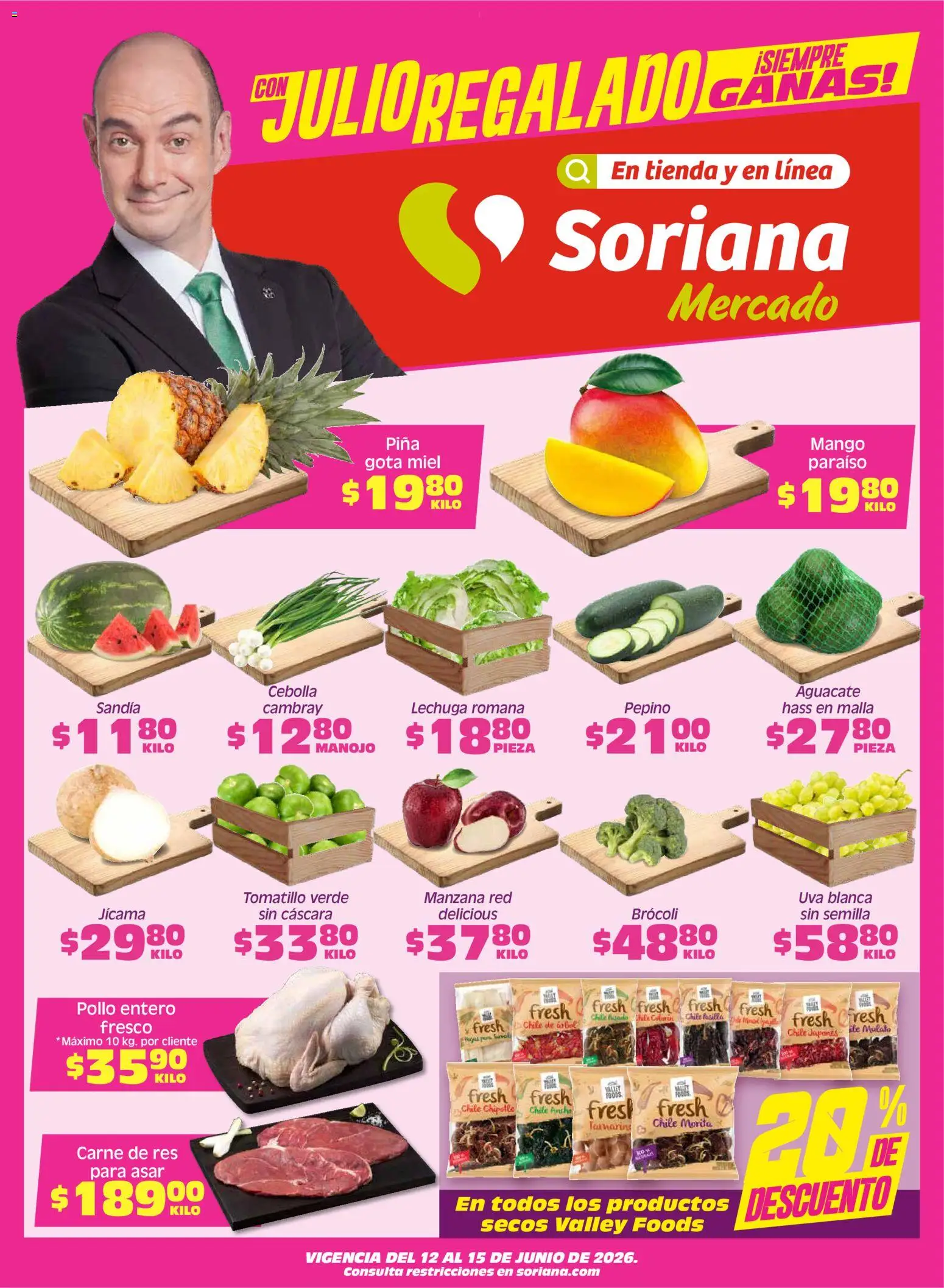 Vista previa las ofertas de la tienda Soriana - Soriana Fin de Semana Mercado: Tamaulipas desde el 12/06/2026 