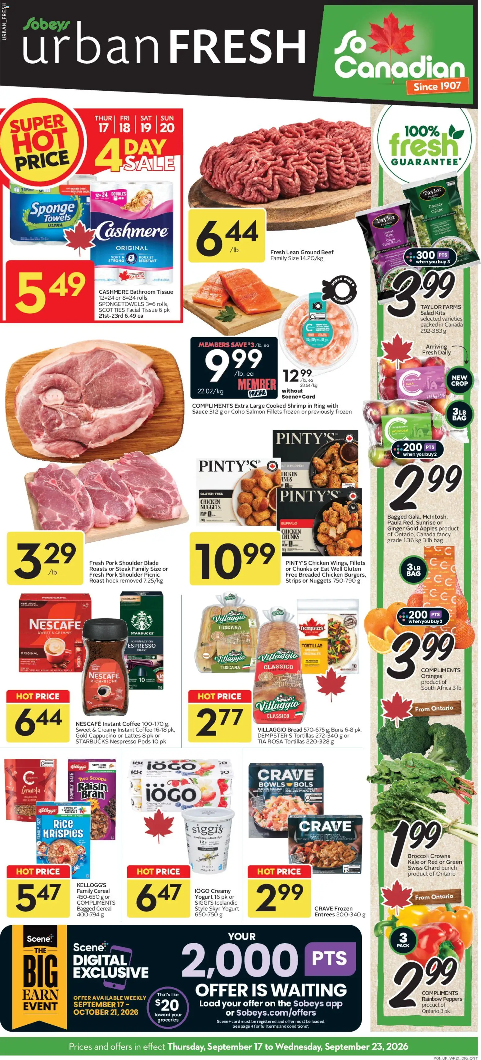 Preview of leaflet Sobeys weekly flyer / circulaire from shop Sobeys is valid from Sep 17, 2026