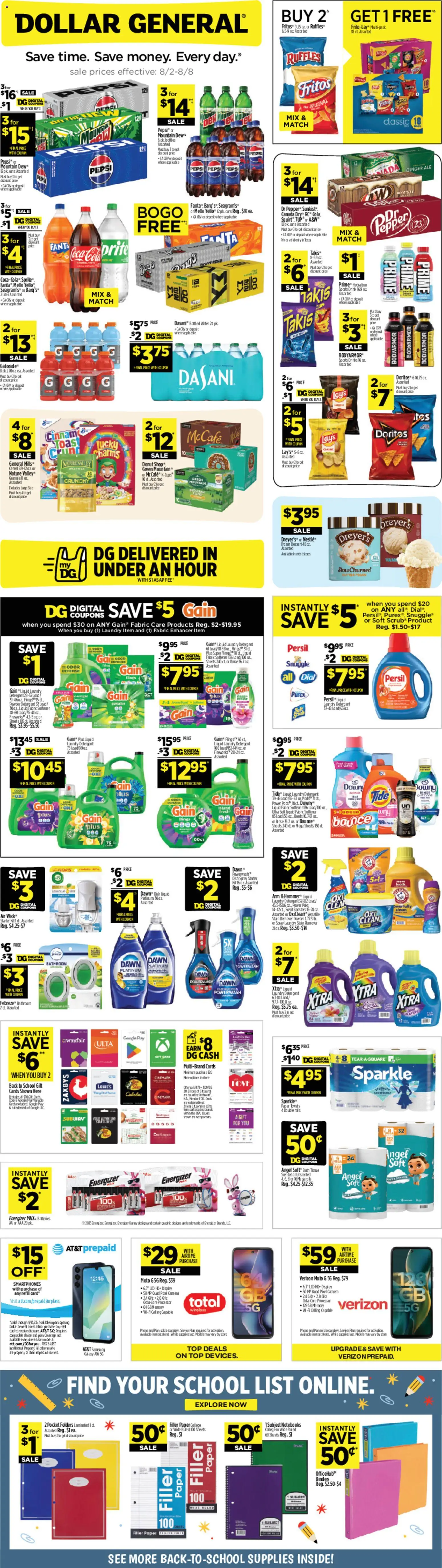 Ad Preview of Dollar General Dollar General Weekly Ad from 08/02/2026