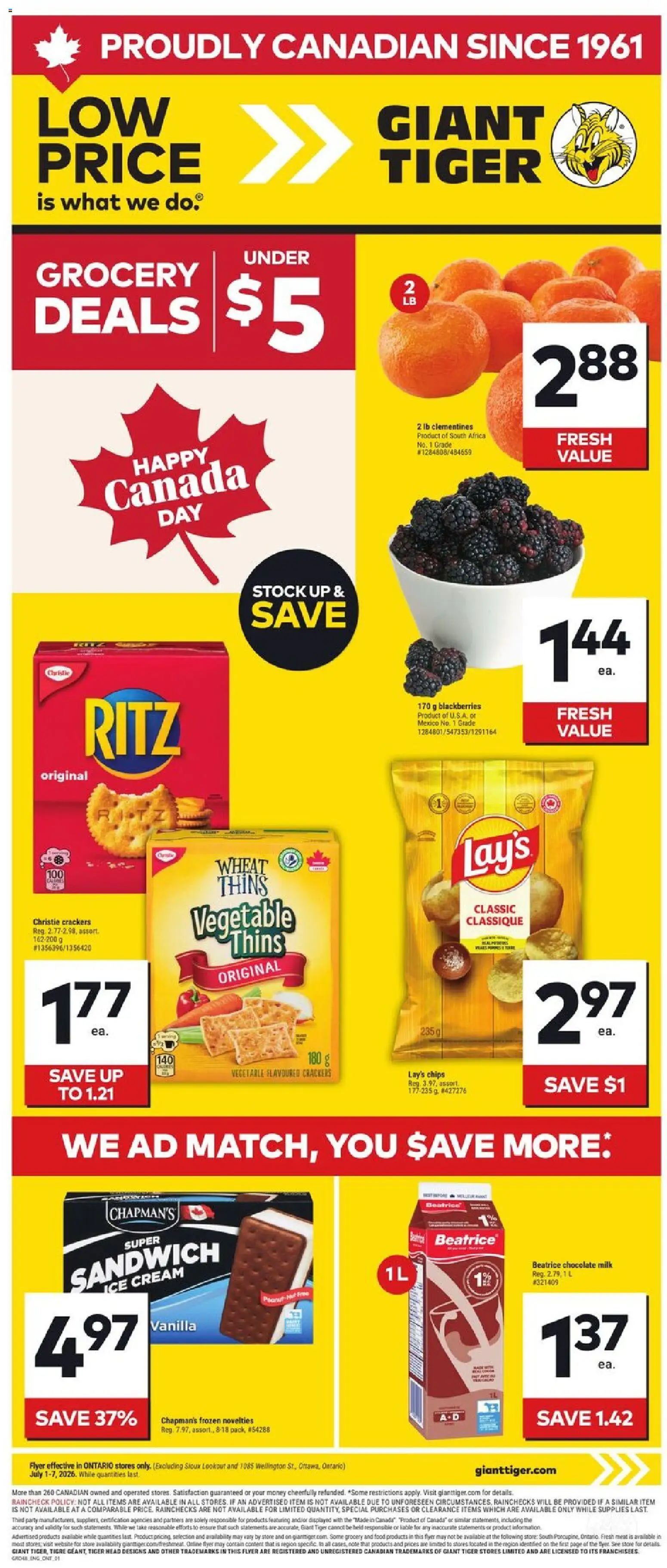 Preview of leaflet Giant Tiger weekly flyer from shop Giant Tiger is valid from Jul 01, 2026