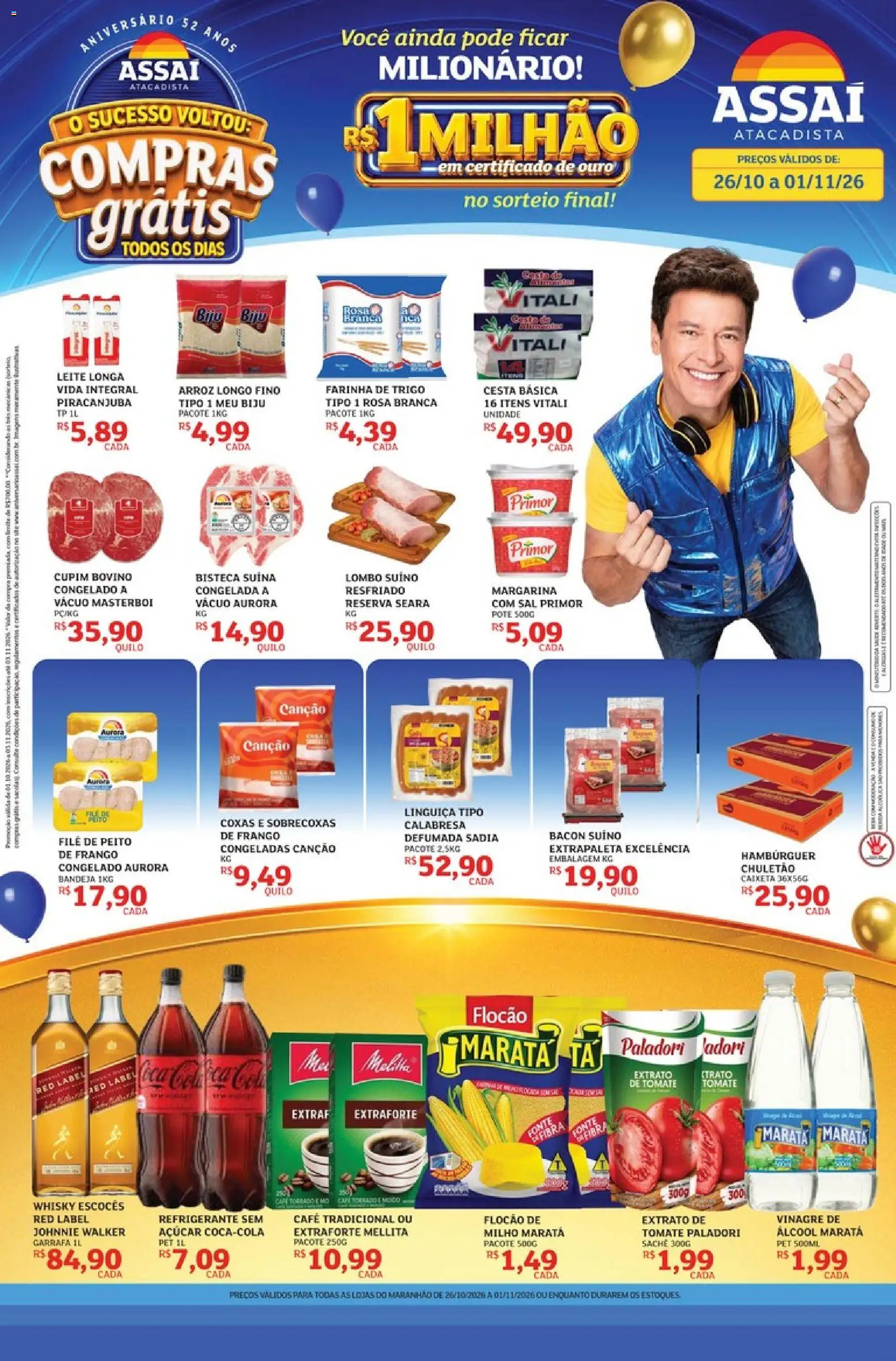 Pré-Visualização do folheto "Assaí Atacadista ofertas - MA" da loja Assaí Atacadista válido a partir de 26/10/2026