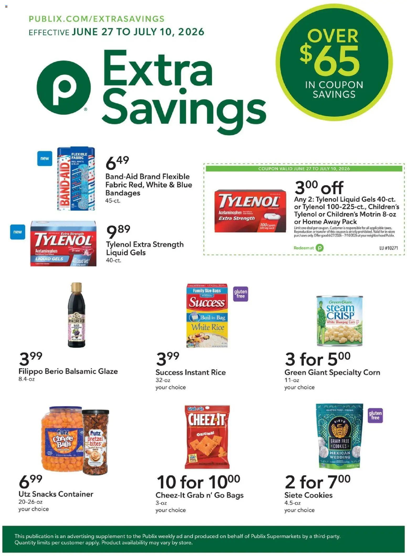 Ad Preview of Publix Publix Publix Extra Savings from 06/27/2026