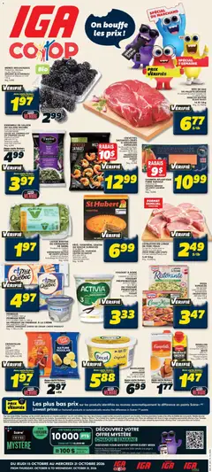 Un aperçu du dépliant IGA weekly flyer / circulaire du magasin IGA est valide à partir 15 oct. 2026