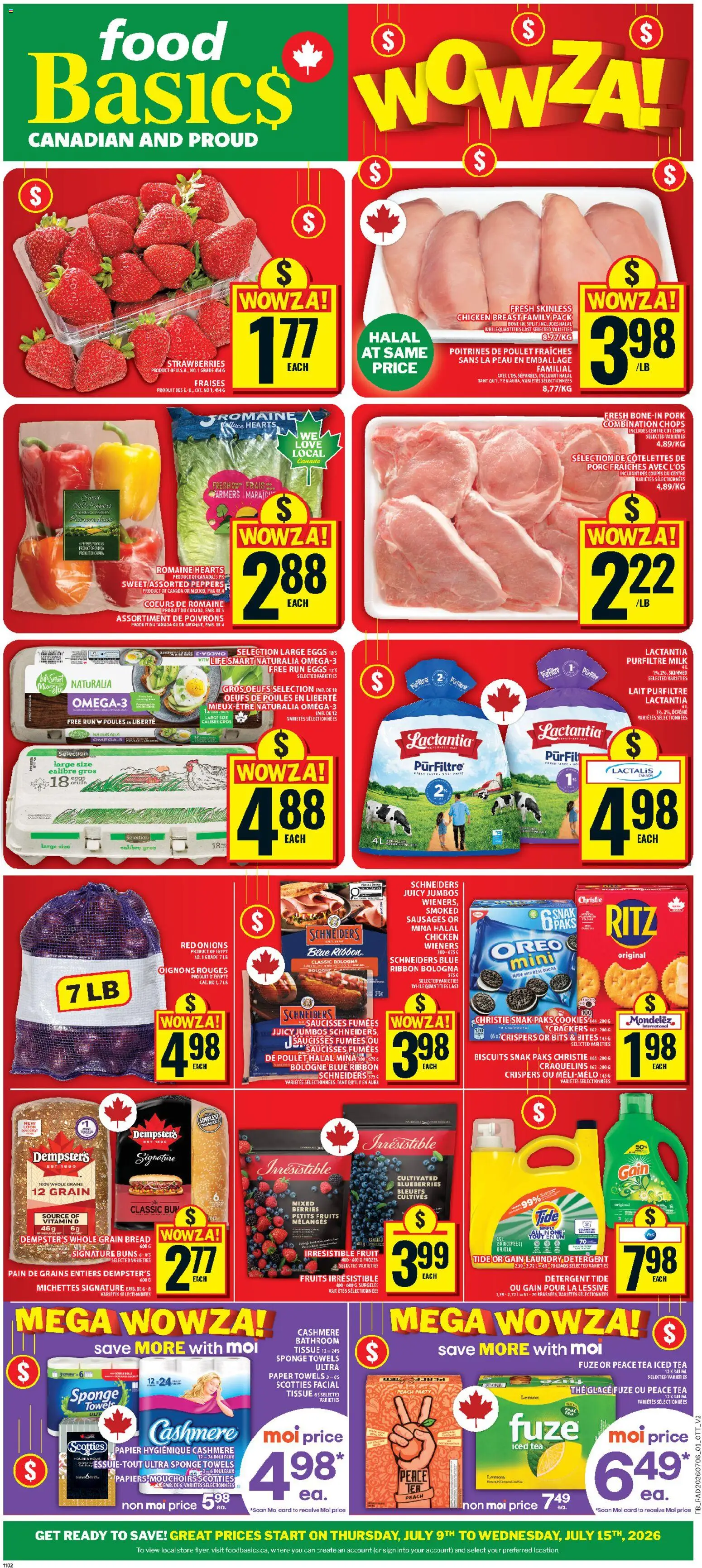 Preview of leaflet Food Basics weekly flyer - Kanata from shop Food Basics is valid from Jul 09, 2026
