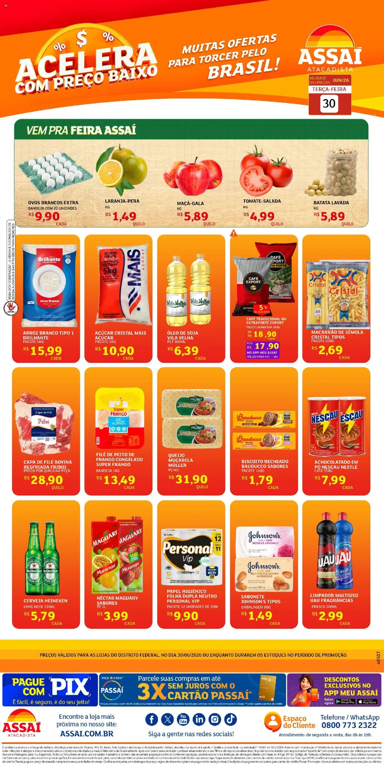 Pré-Visualização do folheto "Assaí Atacadista ofertas - DF" da loja Assaí Atacadista válido a partir de 30/06/2026