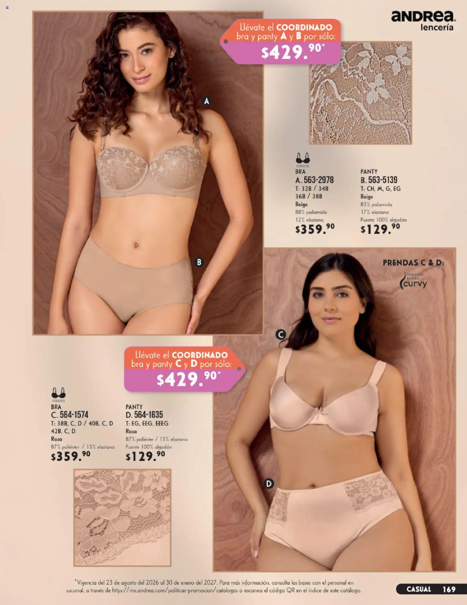 Vista previa las ofertas de la tienda Andrea - Andrea catálogo Lencería & vestir interior desde el 23/08/2026 