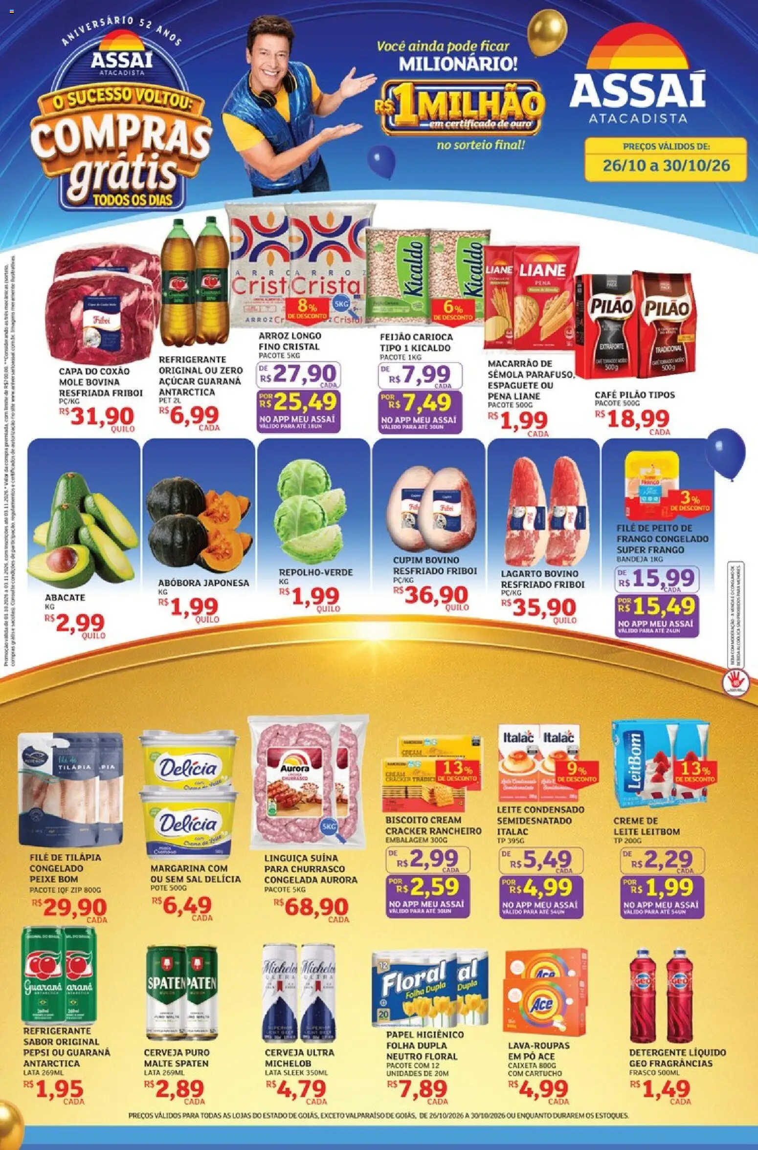 Pré-Visualização do folheto "Assaí Atacadista ofertas - GO" da loja Assaí Atacadista válido a partir de 26/10/2026