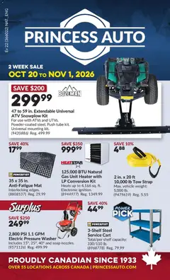 Preview of leaflet Princess Auto flyer - 2 Week Sale! from shop Princess Auto is valid from Oct 20, 2026