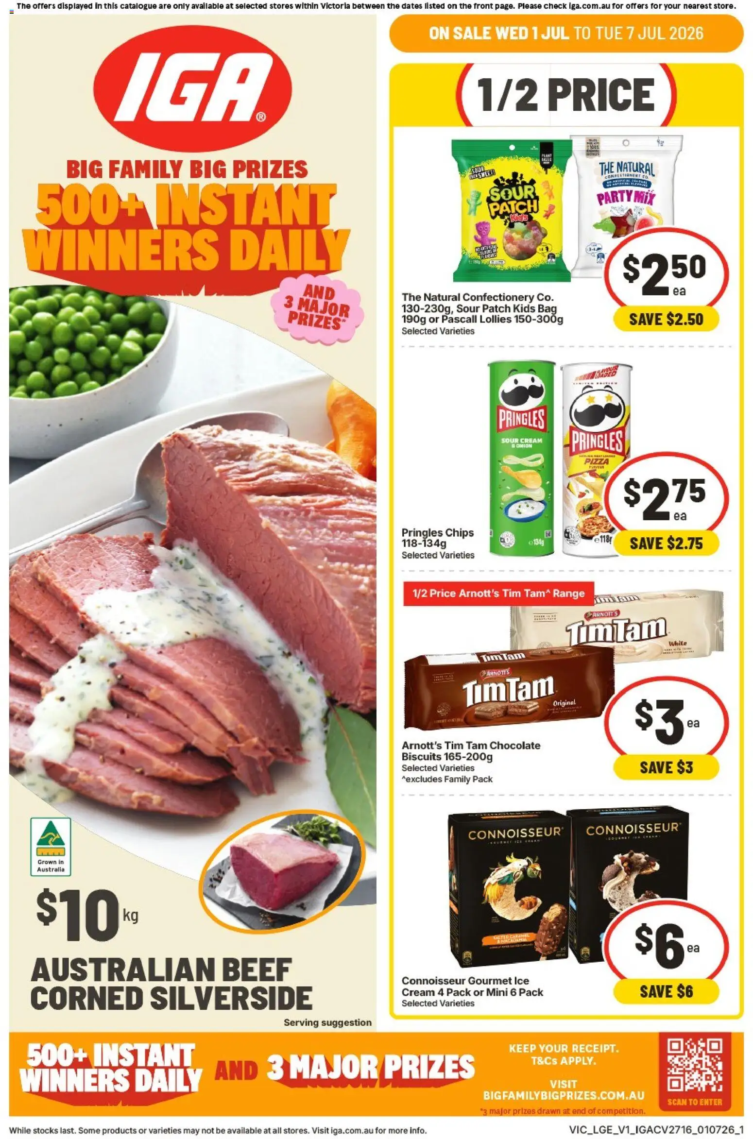 Preview of catalogue Ritchies catalogue from shop Ritchies valid 01/07/2026 - Confectionery, Chocolate, Sour cream, Beef, Lollies, Chips, Biscuits, Ice cream