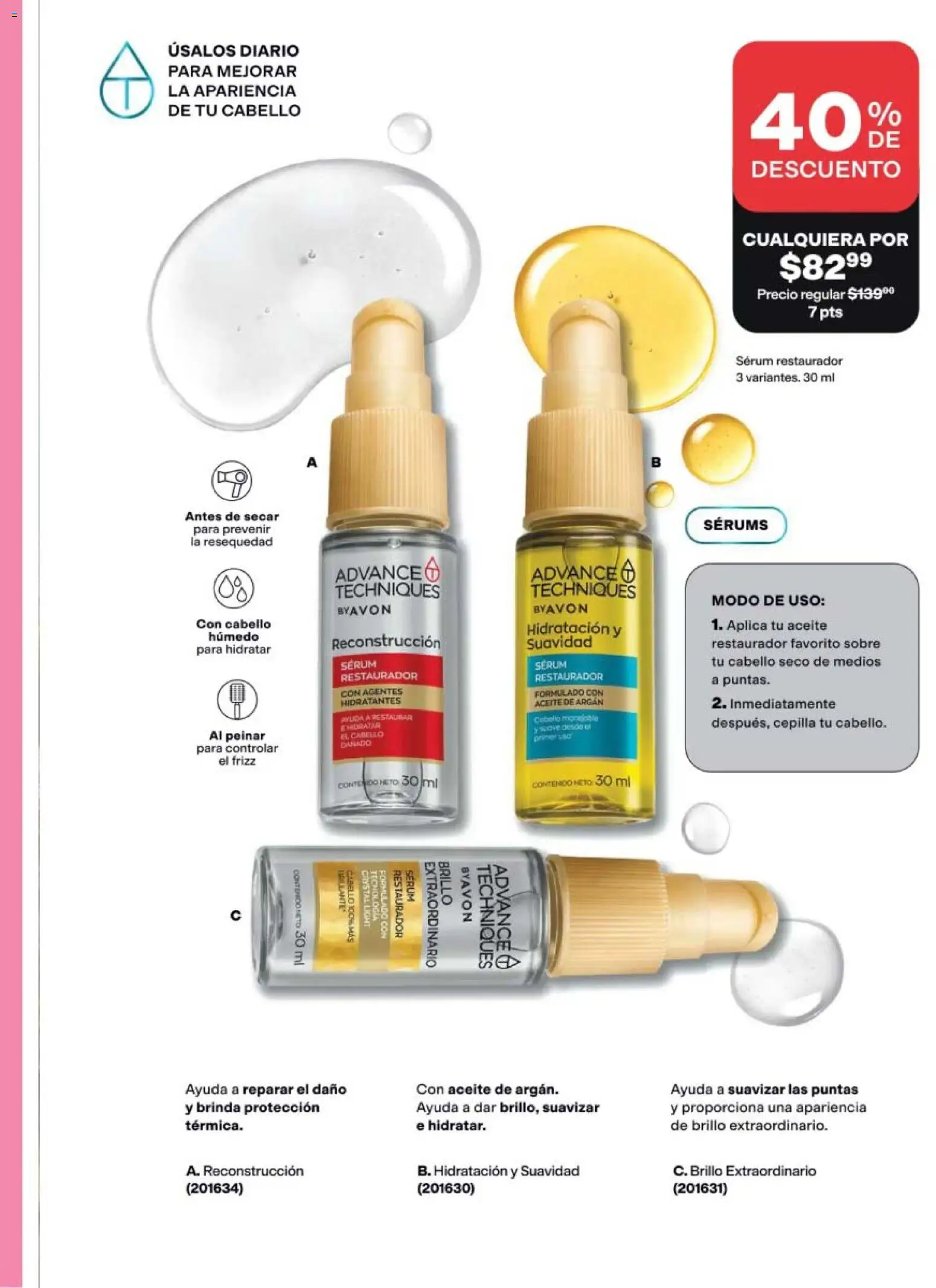 Vista previa las ofertas de la tienda AVON - AVON campaña 12 2026 desde el 31/07/2026 - Aceite, Serum, Sobre, Brillo