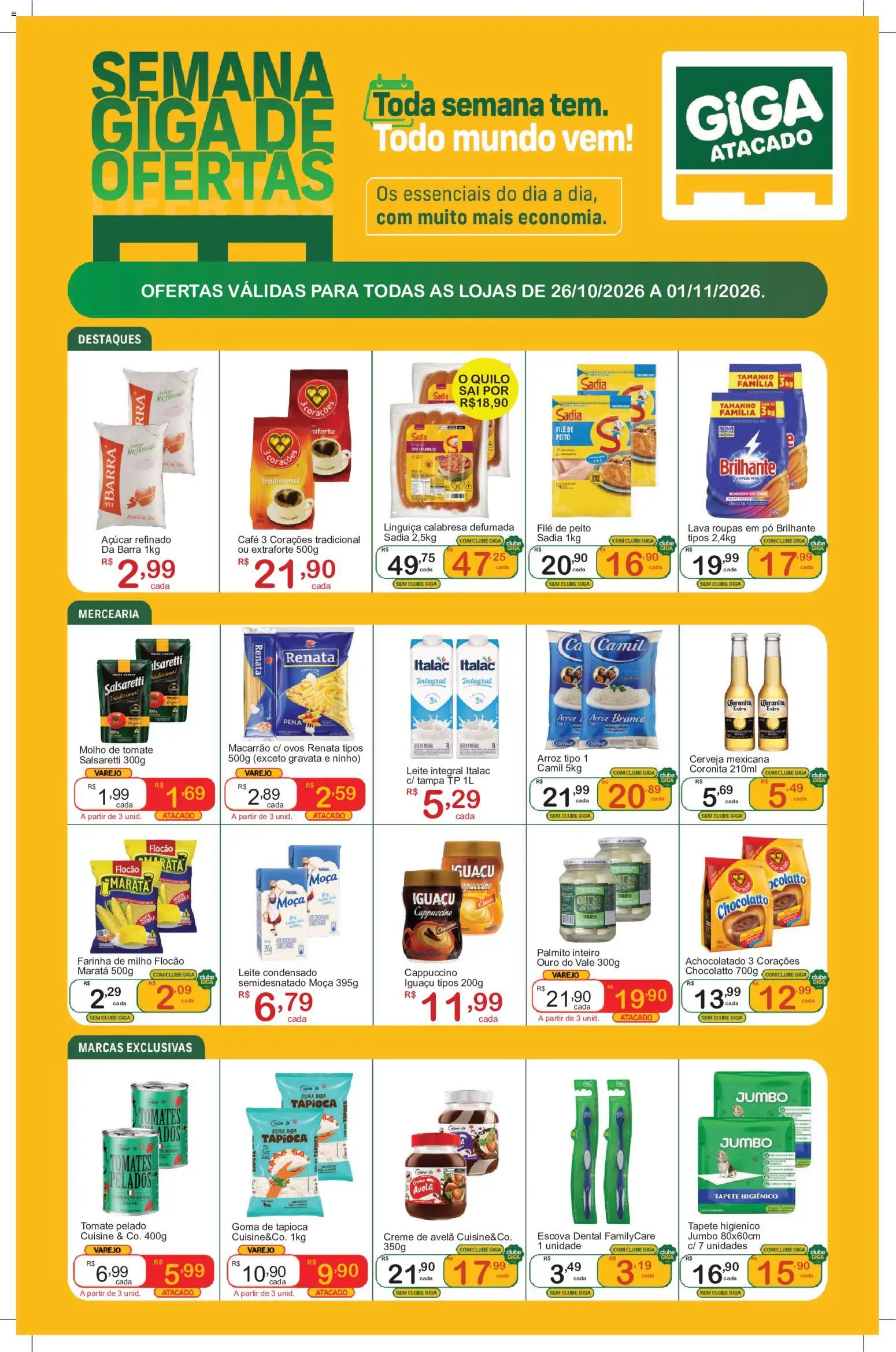 Pré-Visualização do folheto "GIGA Atacado - Ofertas da semana" da loja GIGA Atacado válido a partir de 26/10/2026