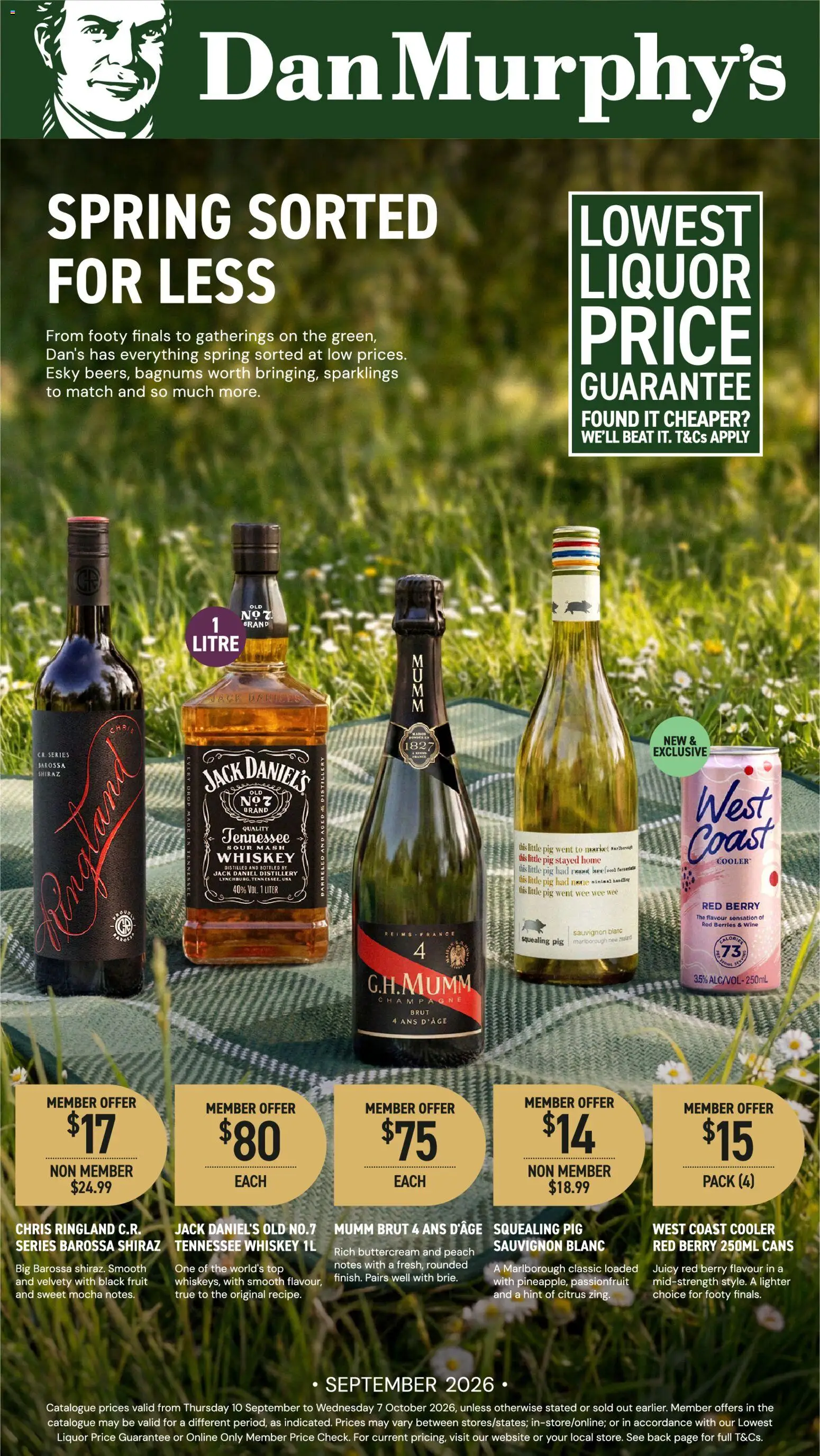 Preview of catalogue Dan Murphy's catalogue from shop Dan Murphy's valid 10/09/2026 - Wine, Passionfruit, Whiskey, Peach, Fruit, Citrus, Jack Daniel’s