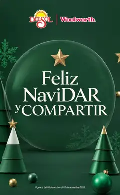 Vista previa las ofertas de la tienda Del Sol y Woolworth - Del Sol y Woolworth - Feliz NaviDar y Compartir desde el 08/10/2026 