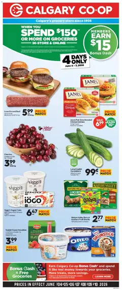 Un aperçu du dépliant Calgary Co-op weekly flyer / circulaire du magasin Calgary Co-op est valide à partir 4 juin 2026