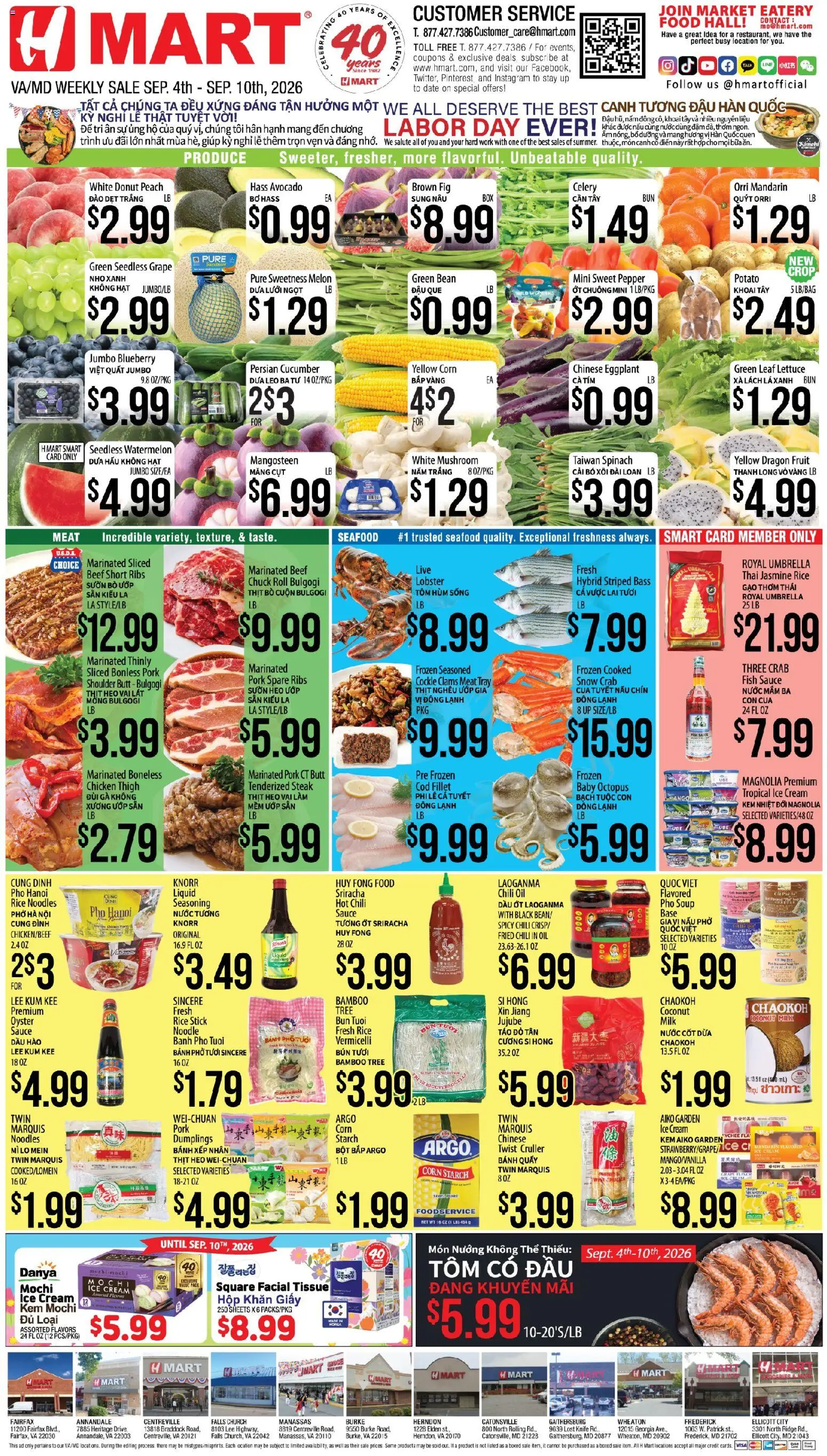 Ad Preview of Hmart Hmart Weekly Ad - VIETNAMESE - MD from 09/04/2026