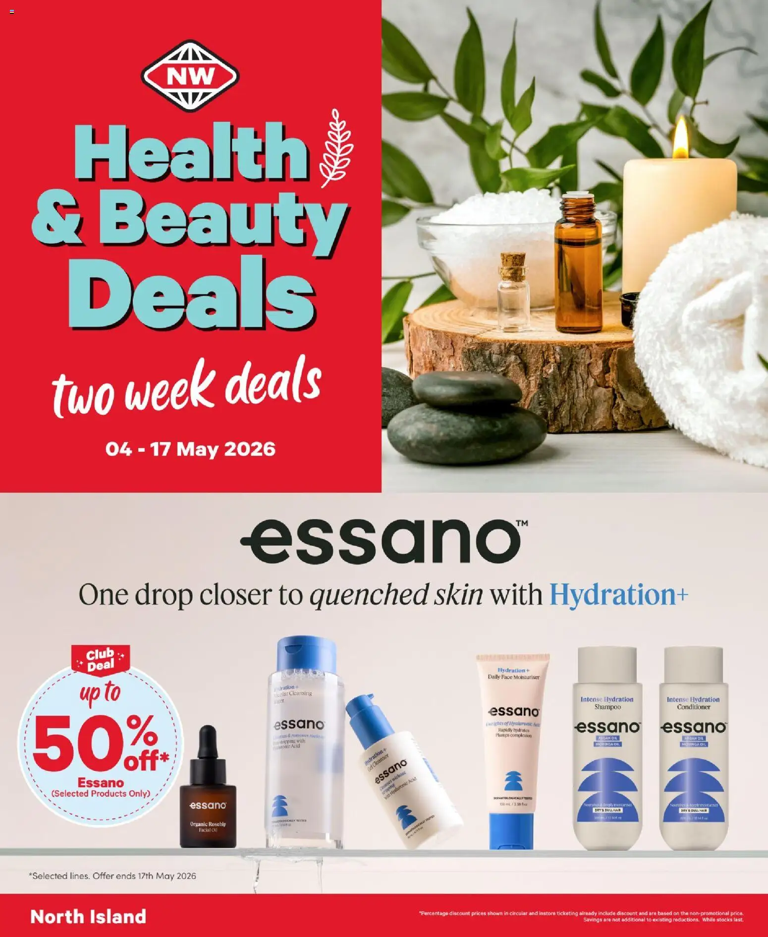 Preview of catalogue New World North Island Health & Beauty deals from shop New World valid 4 May 2026