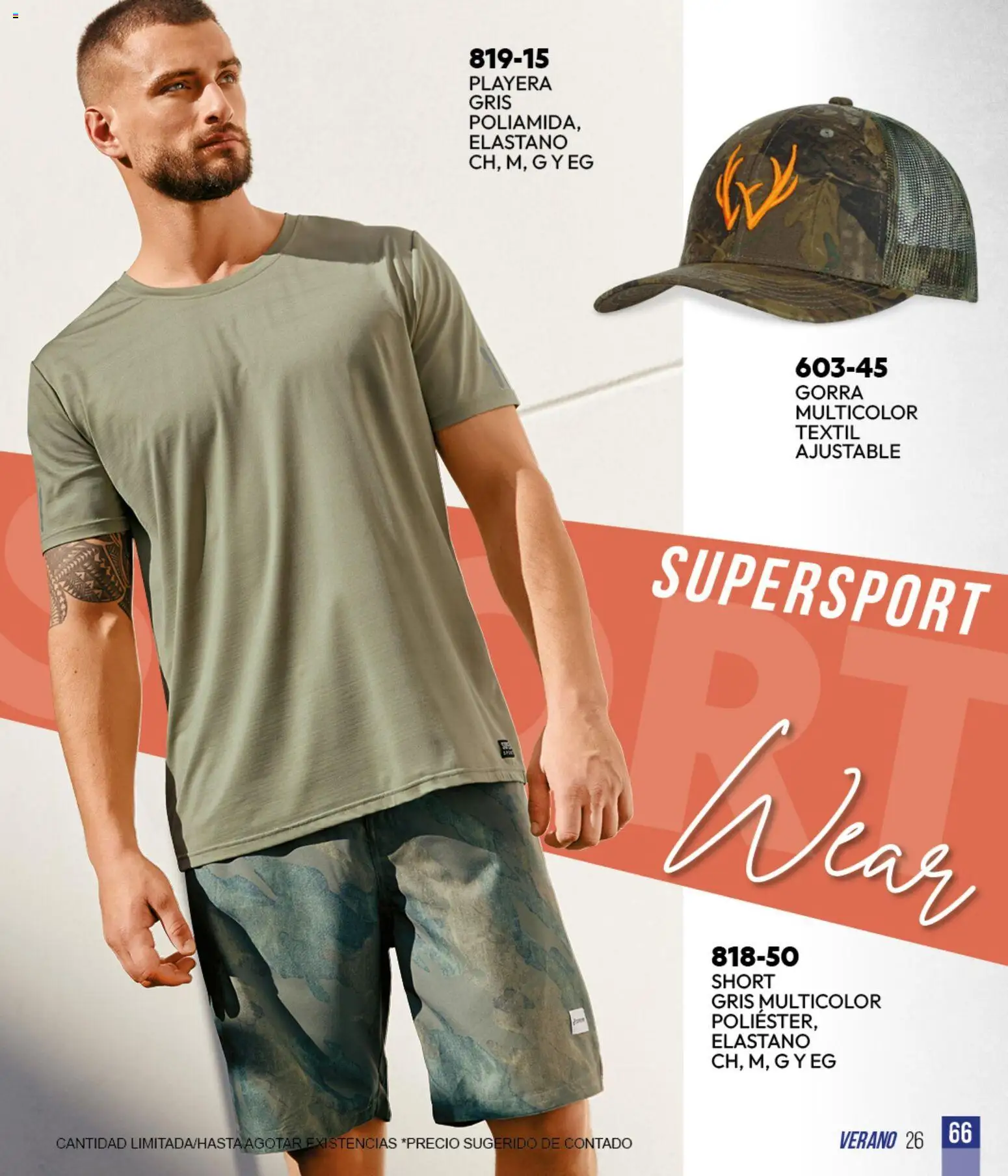 Vista previa las ofertas de la tienda Cklass - Cklass catálogo Sportbrands Verano Caballero desde el 05/03/2026 - Gorra, Playera, Short