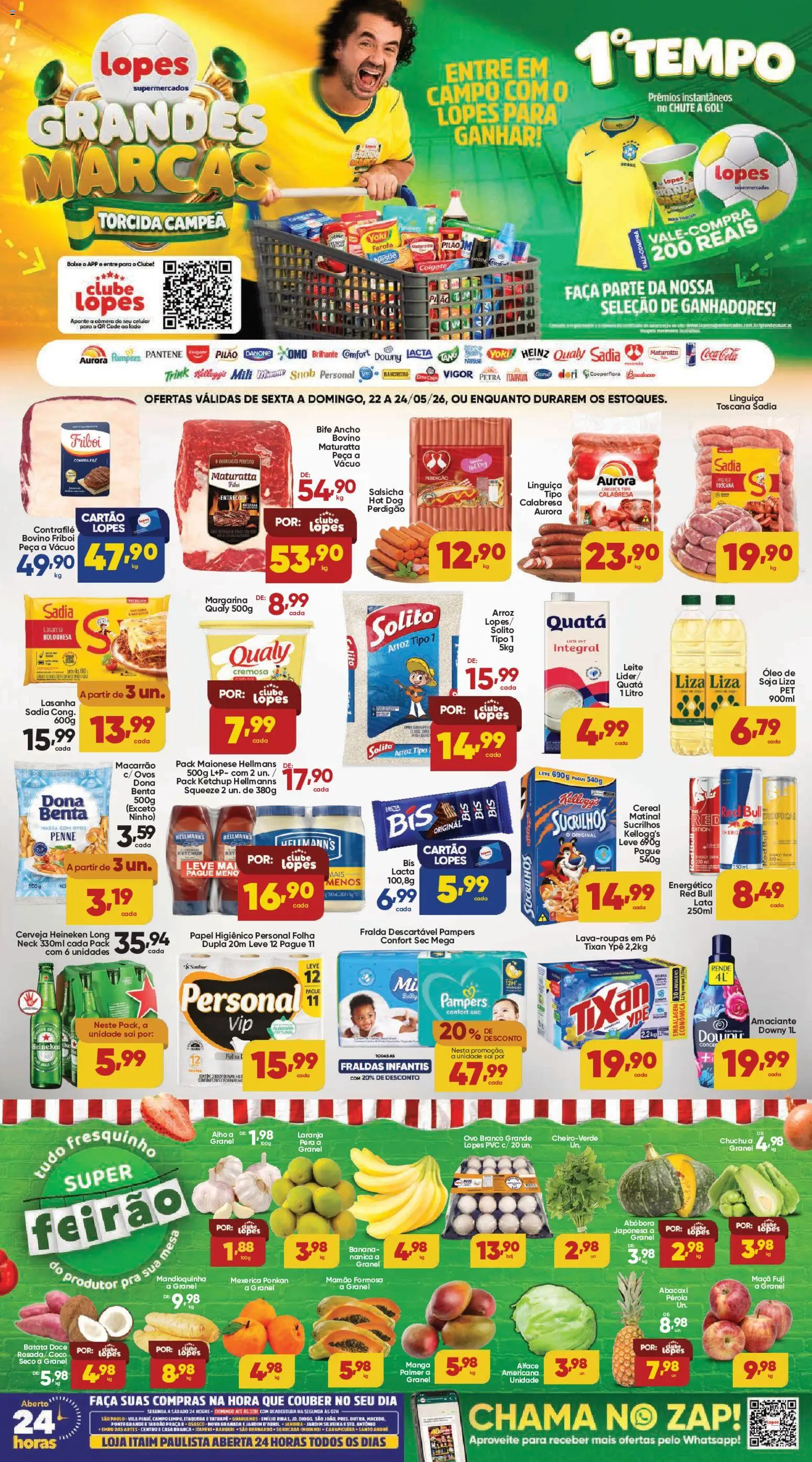 Pré-Visualização do folheto "Lopes Supermercados - Ofertas da semana" da loja Lopes Supermercados válido a partir de 22/05/2026