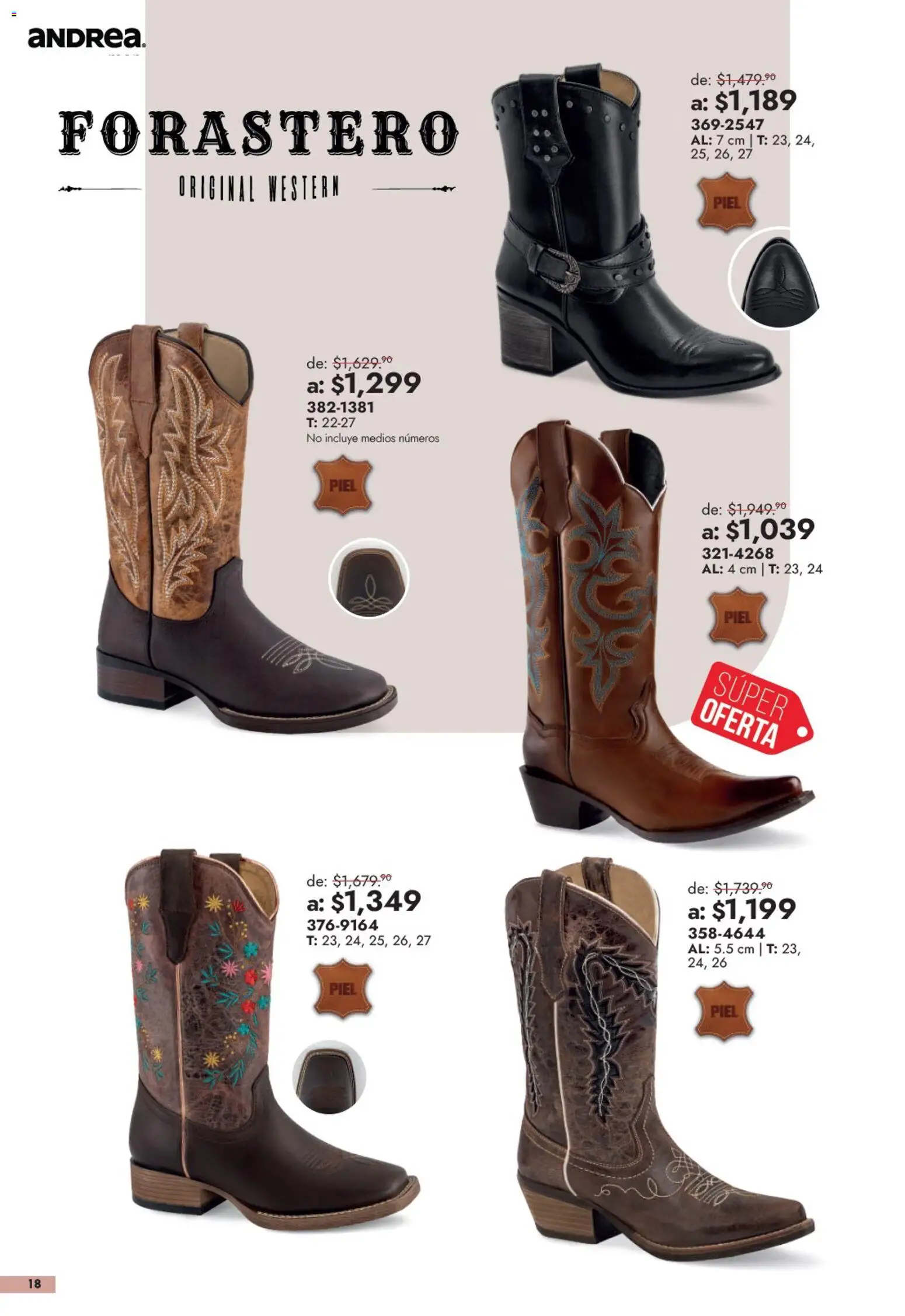 Vista previa las ofertas de la tienda Andrea - Andrea catálogo Outlet desde el 13/09/2026 