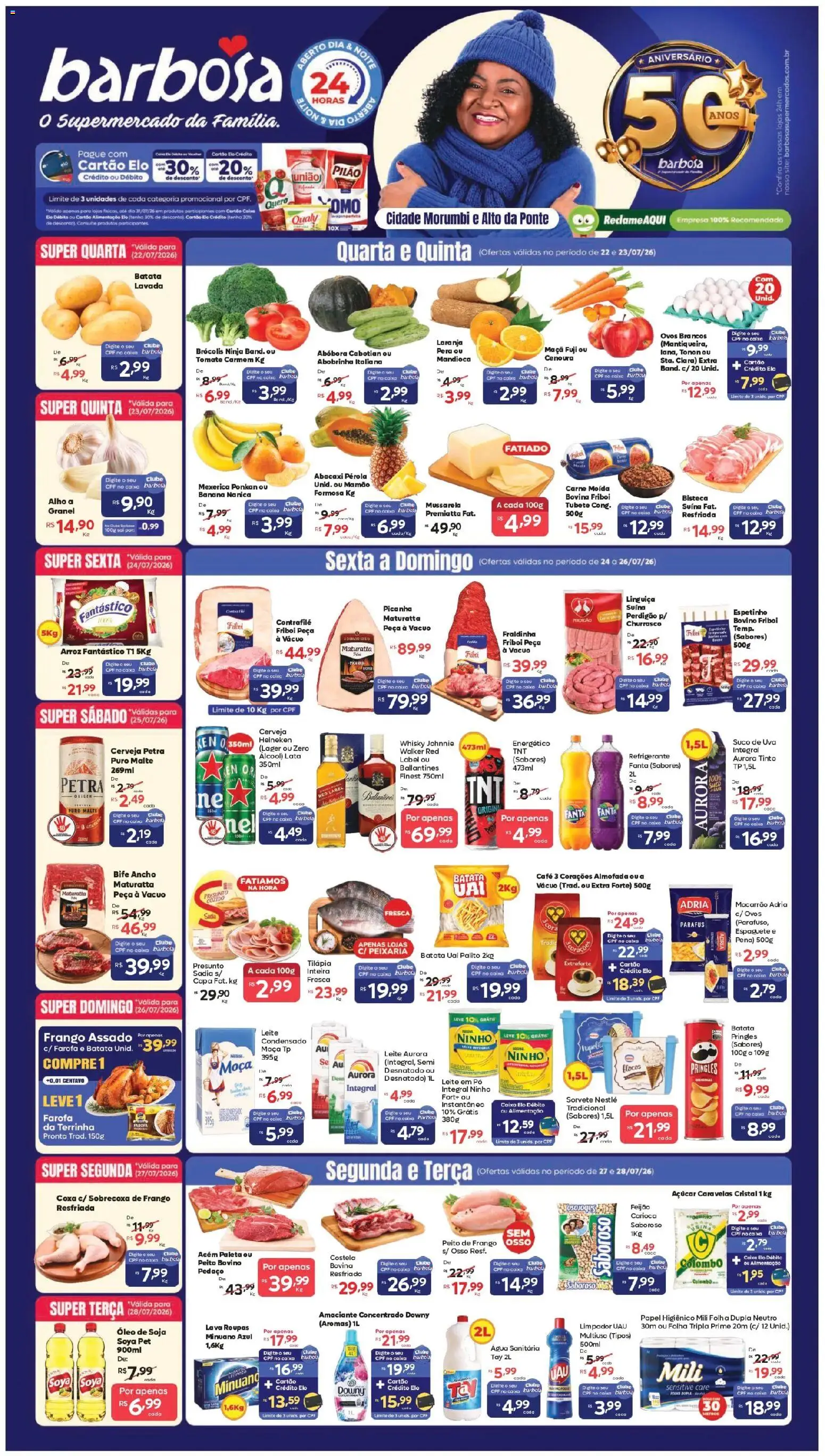 Pré-Visualização do folheto "Barbosa Supermercados ofertas São José dos Campos e São José Alto da Ponte" da loja Barbosa Supermercados válido a partir de 22/07/2026