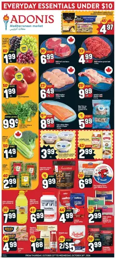 Un aperçu du dépliant Adonis weekly flyer du magasin Adonis est valide à partir 22 oct. 2026