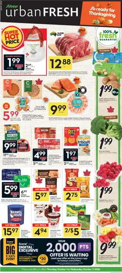 Preview of leaflet Sobeys weekly flyer / circulaire from shop Sobeys is valid from Oct 01, 2026