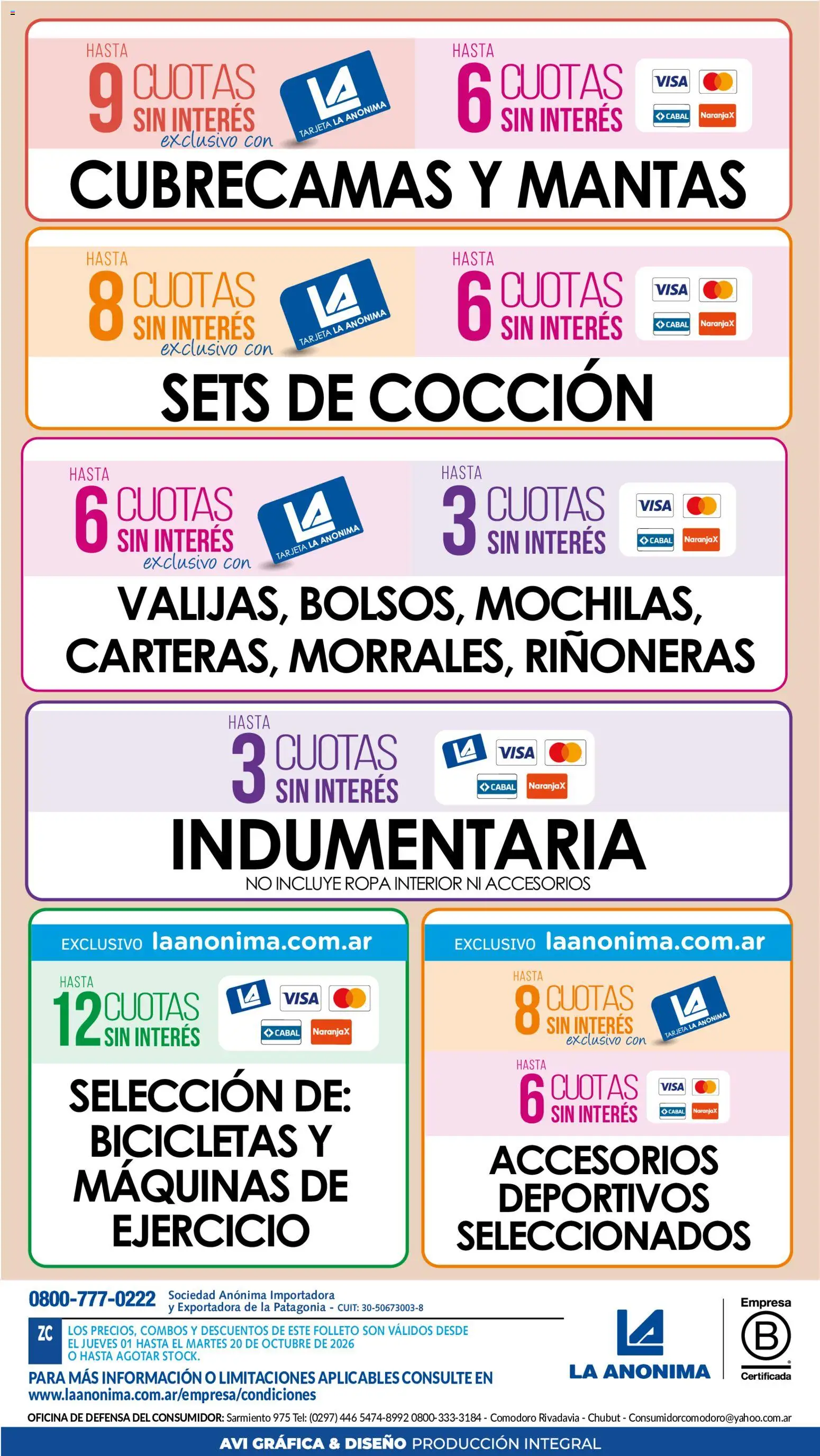 Vista previa del folleto de la tienda La Anonima válido desde el 01/10/2026 - Ropa, Ropa interior