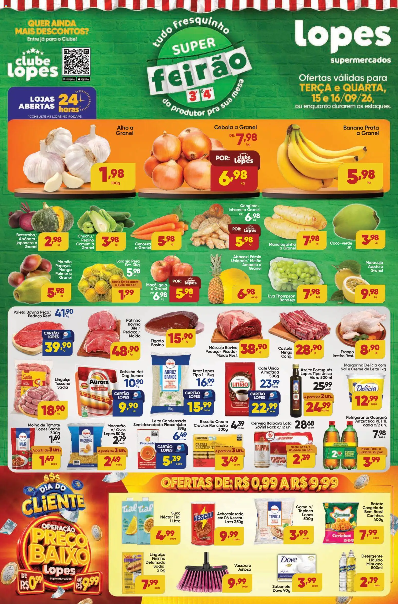 Pré-Visualização do folheto "Lopes Supermercados - Ofertas da semana" da loja Lopes Supermercados válido a partir de 15/09/2026